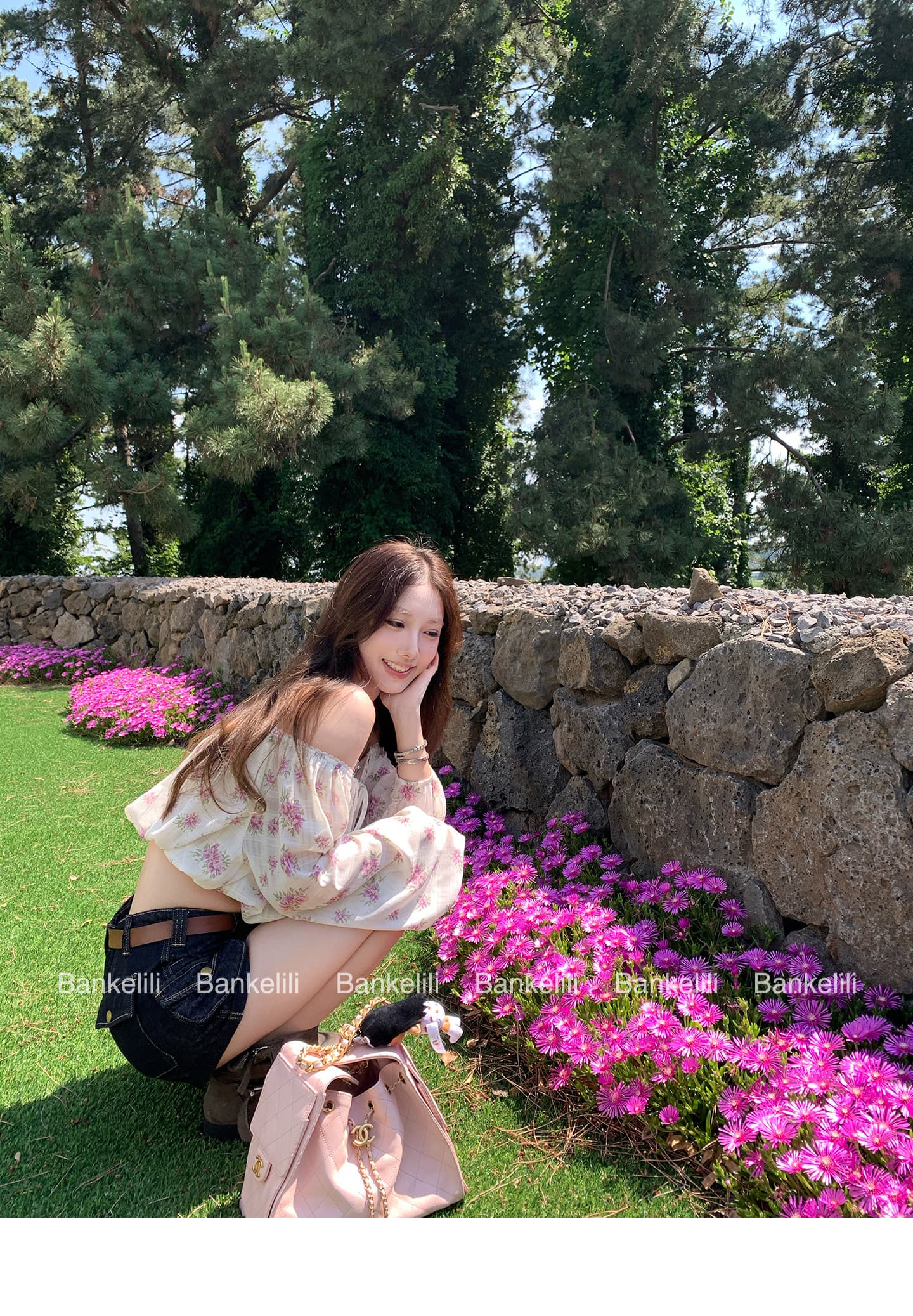 밤나무 코코아 bankelili rl 중년 꽃무늬 오프숄더 펌프 로프 꽃무늬 슬림해 보이는 연령 감소 여성 셔츠 여름 상세 이미지 24