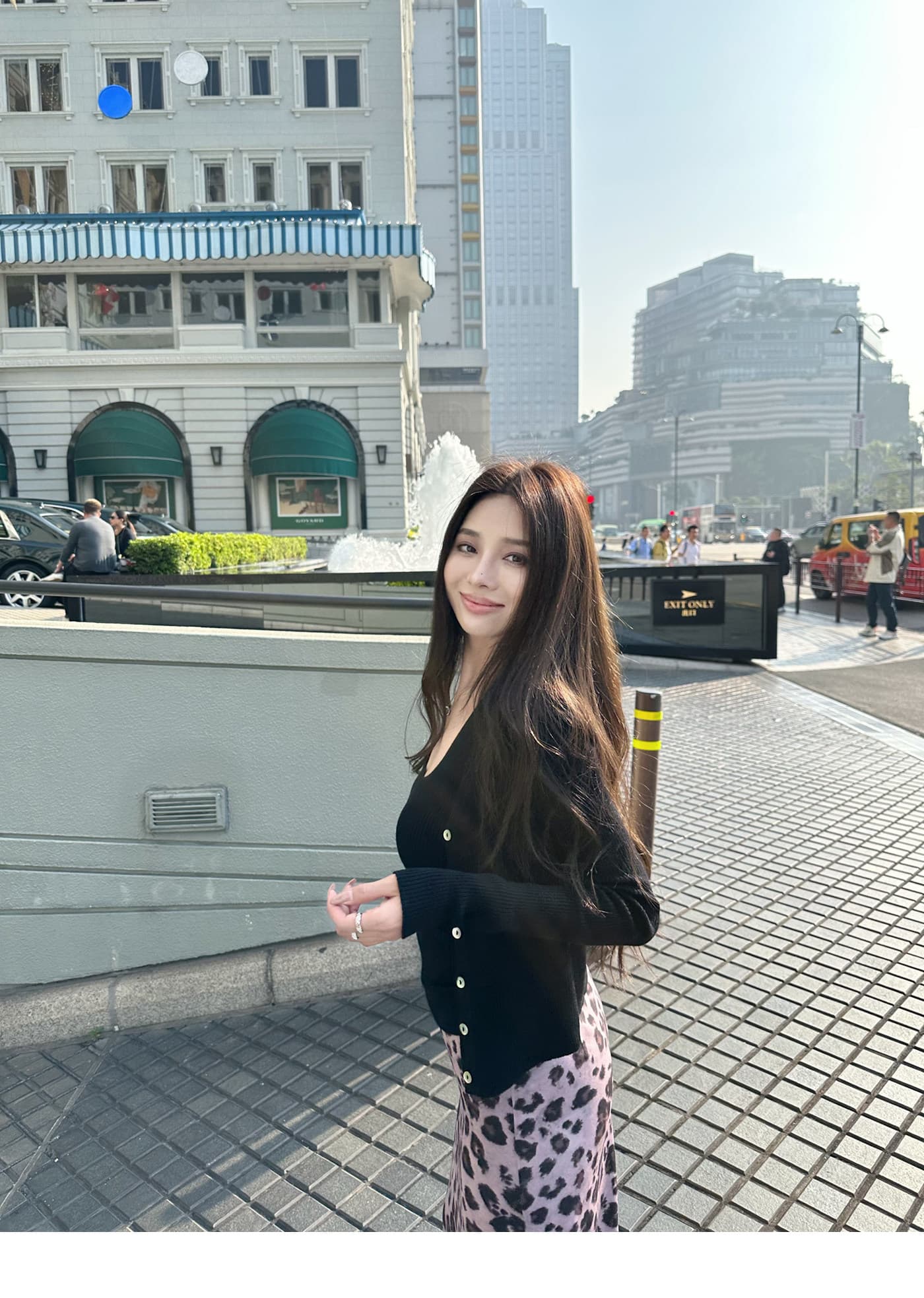nanabynana 소녀 센스 양모 니트 오픈 가디건 여성 디스플레이 화이트 투피스 조끼 상세 이미지 10