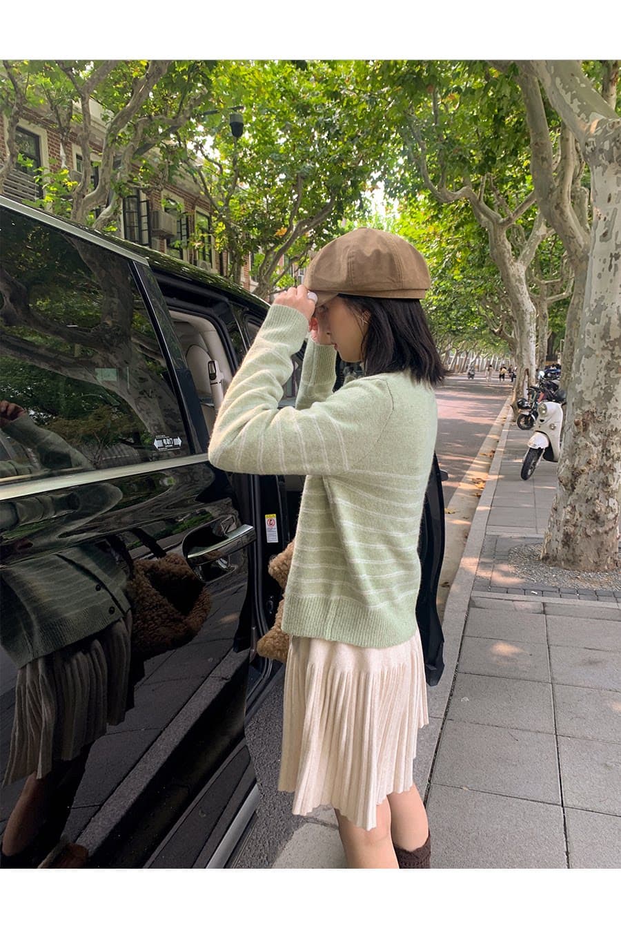 sisilyon 씽 하는 소리 작은 곰 한 부서 포함 양모 자수 스웨터 여성 코트 가을 겨울 느긋한 바람 캐주얼 오픈 가디건 상세 이미지 31