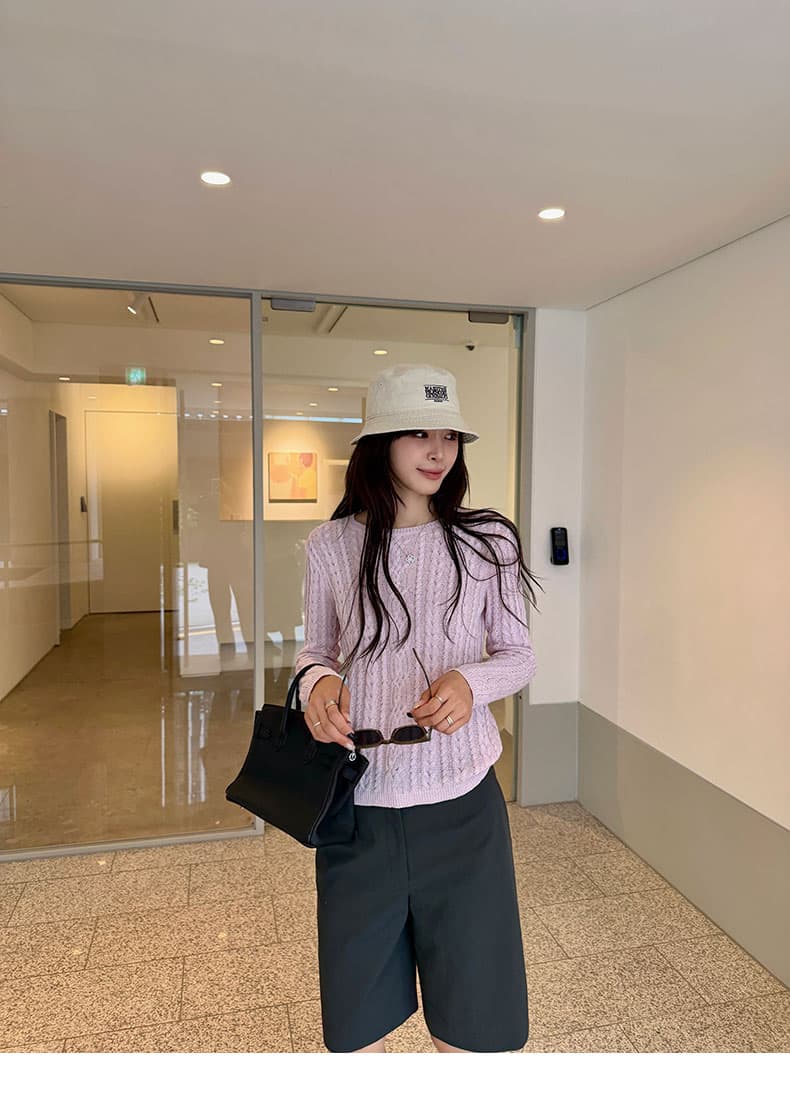 xzichic 가져 오기 그리고 종이 모래 라운드 넥 긴팔 모직물 마이크로 루즈핏 분위기 센스 슬림해 보이는 작은 셔츠 여성 가을 상세 이미지 30