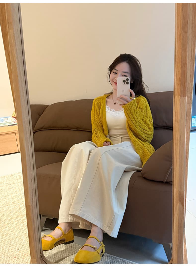 단어 인사이드 달콤함 품격 캐주얼 오픈 가디건 블라우스 2026 새로운 한국 스타일 슬림해 보이는 루즈핏 맨위 여성 코트 상세 이미지 16