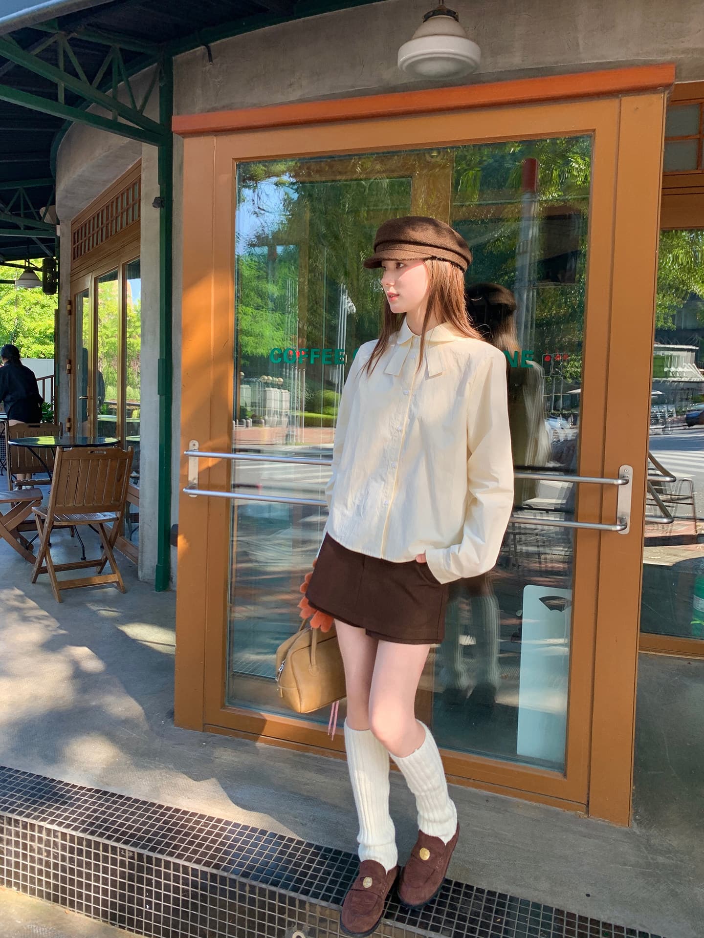 다우 시시 토끼 스택 착용 인사이드 가져 가라. 셔츠 긴팔 여성 높음 지혜 루즈핏 miu 부서 출퇴근 셔츠 슬림해 보이는 캐주얼 맨위 이미지 3