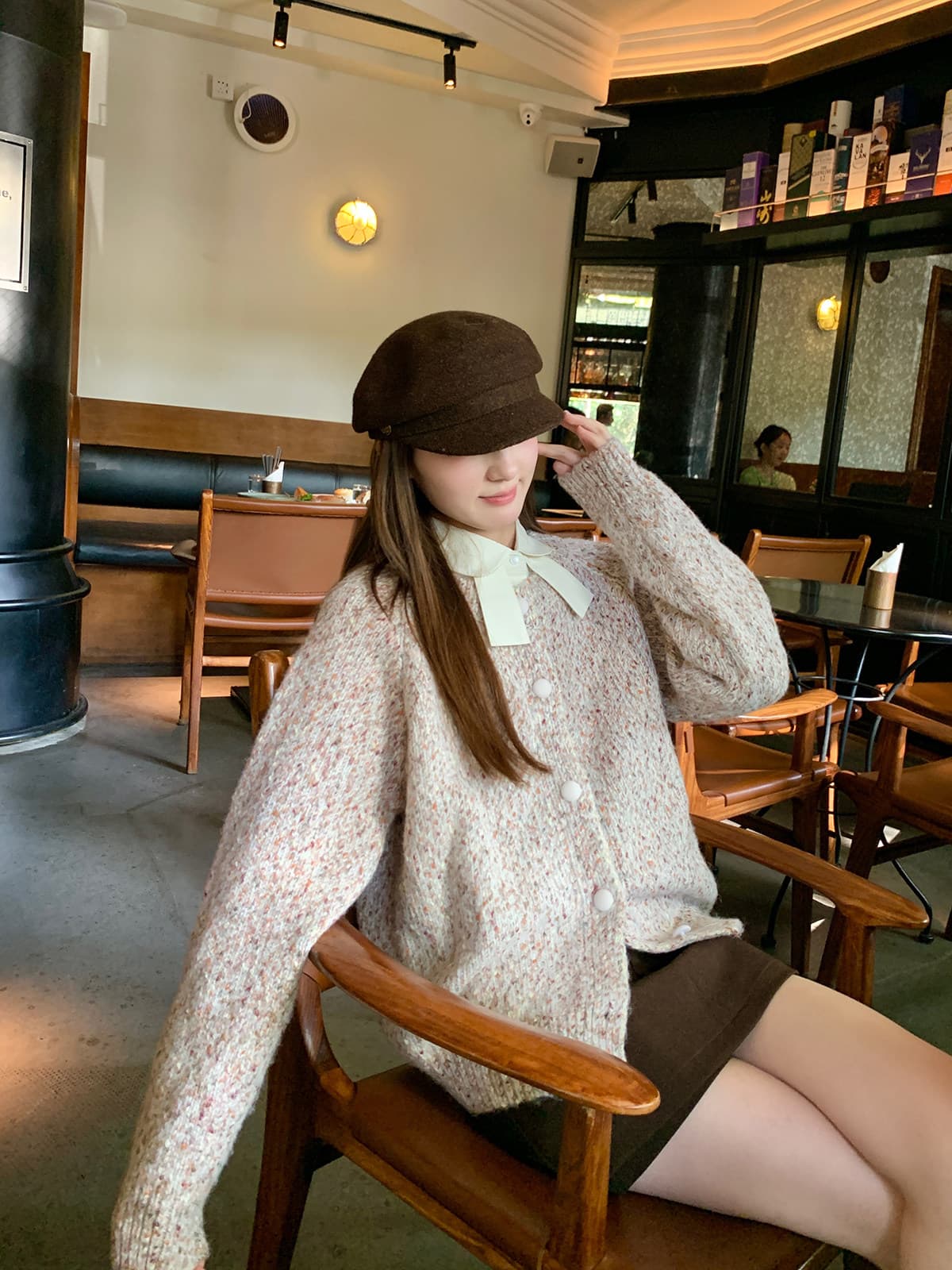 다우 시시 토끼 스택 착용 인사이드 가져 가라. 셔츠 긴팔 여성 높음 지혜 루즈핏 miu 부서 출퇴근 셔츠 슬림해 보이는 캐주얼 맨위 상세 이미지 11