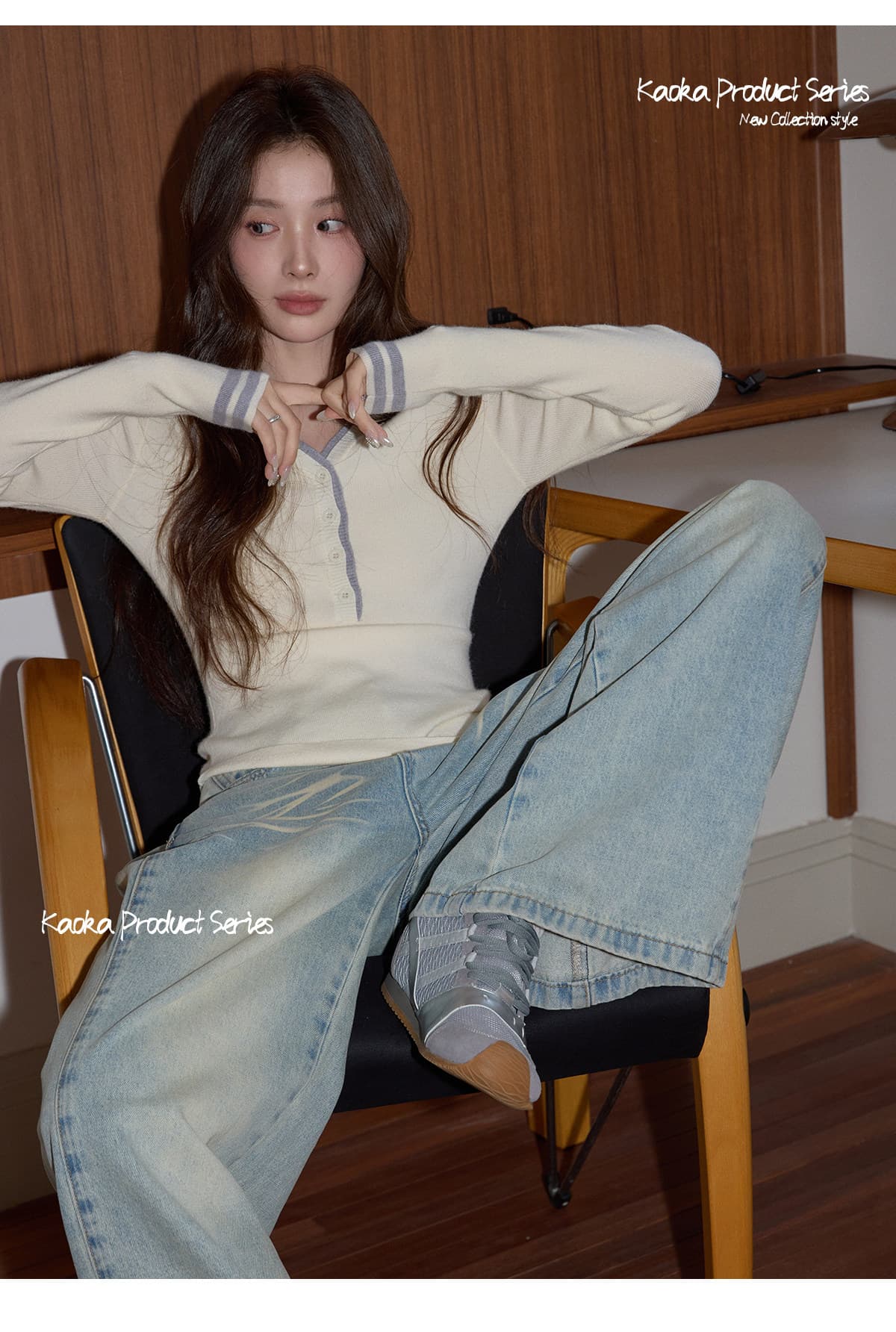 시끄러운 홈 가을 인사이드 가져 가라. 기본 셔츠 여성 긴 소매 털 셔츠 맨위 고급 몸매 가꾸기 폴로 칼라 니트 스웨터 수 있습니다. 외출용 상세 이미지 7