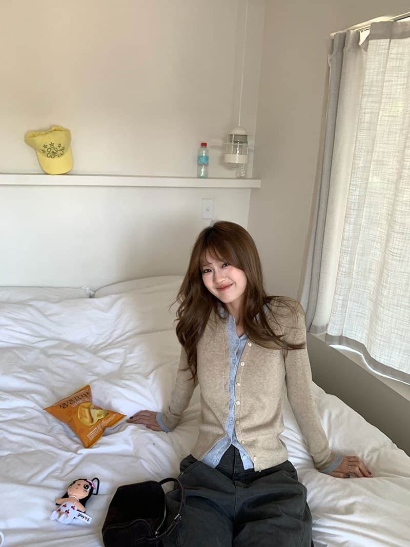 im ~까지 세련된 스택 음악 한 부서 계층의 감각 몸매 가꾸기 맨위 여성 페이크 레이어드 패치워크 색상 양모 니트 오픈 가디건 상세 이미지 21