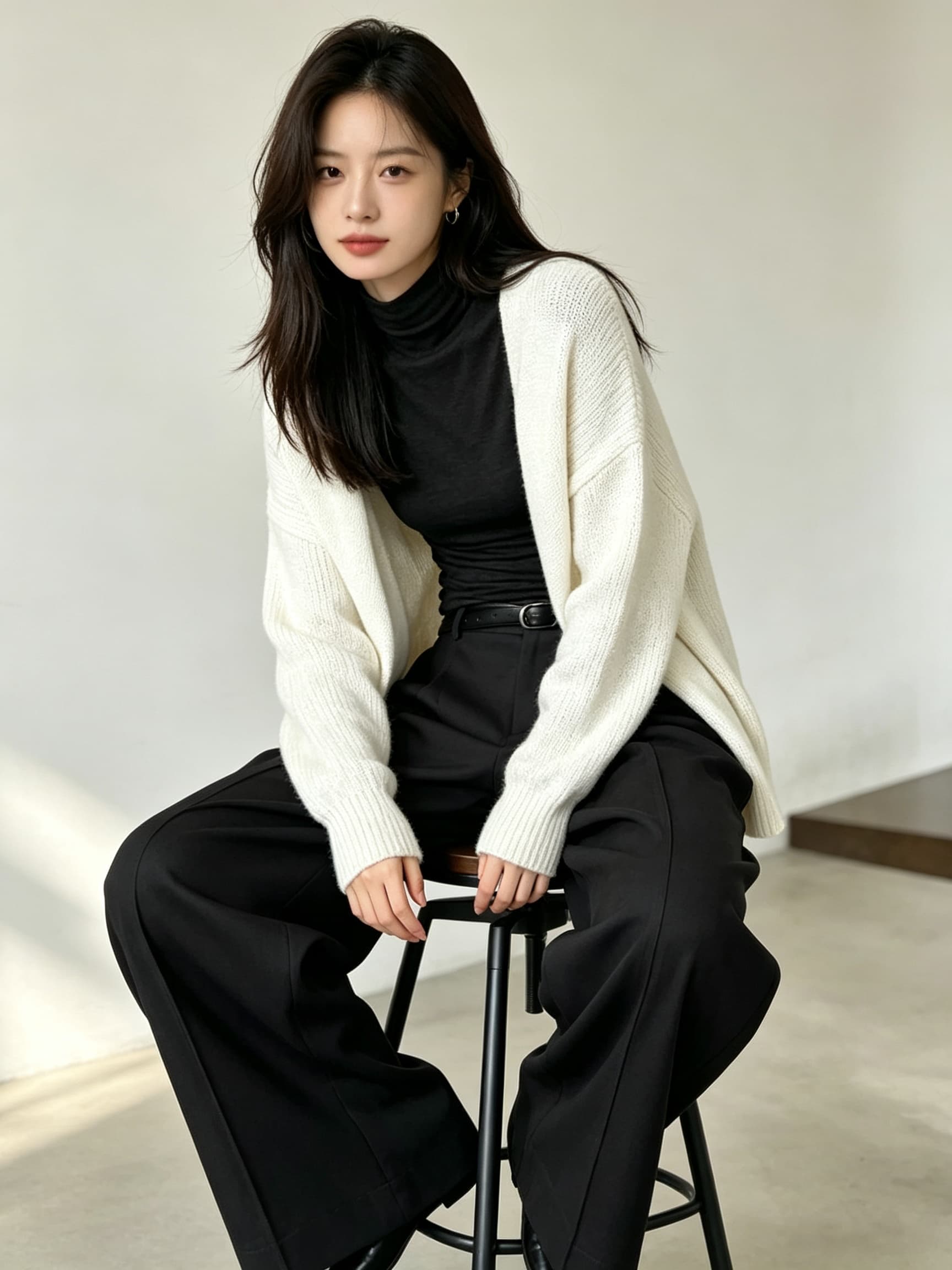 하이웨이스트 느긋한 바람 와이드 레그 팬츠 여성 2026 여름 슬림해 보이는 오래된 돈 바람 스트레이트 루즈핏 주머니 캐주얼 바지 이미지 3