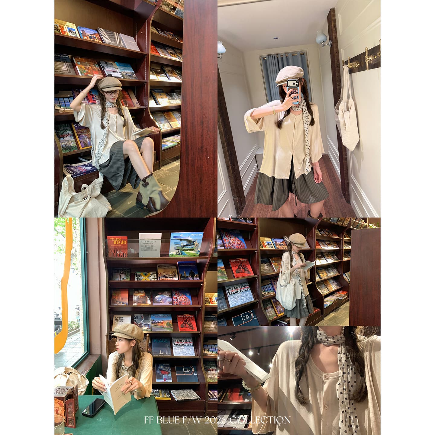 ff blue 이순신 샤 벨라 67 라이 경기 서울 2 색 맞춤 1 1 느긋한 오픈 가디건 체크무늬 스카프 느슨함 맨위 이미지 4