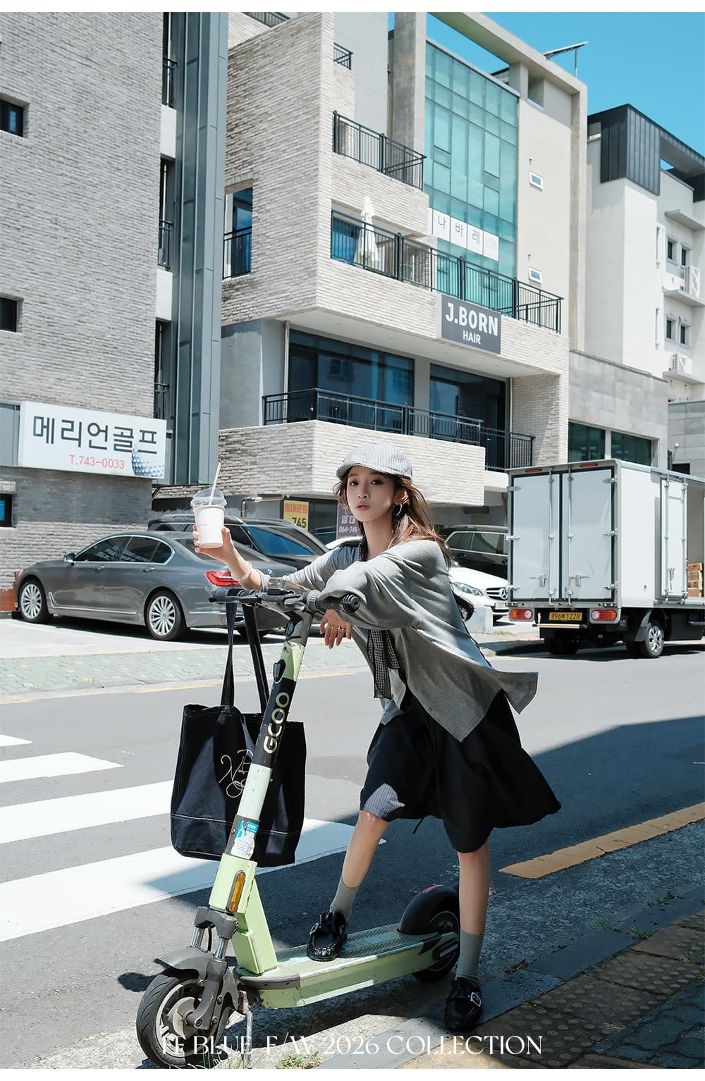 ff blue 이순신 샤 벨라 67 라이 경기 서울 2 색 맞춤 1 1 느긋한 오픈 가디건 체크무늬 스카프 느슨함 맨위 상세 이미지 5