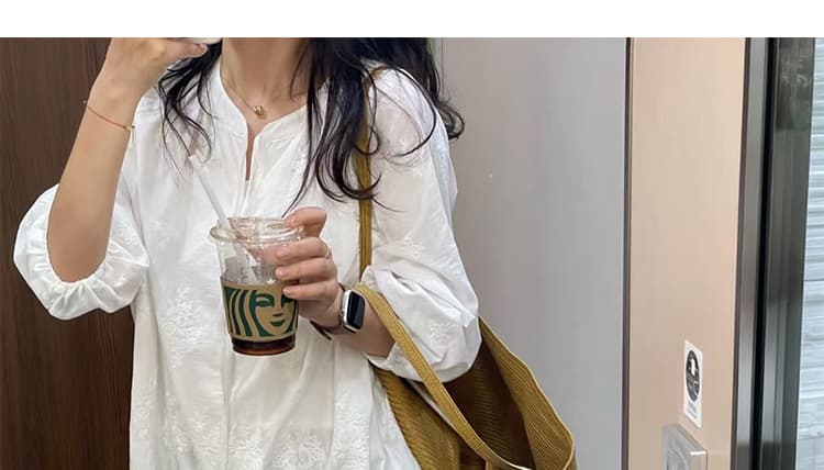 지금 huo 임산부 여름 패션 착용 가져 가라. 자수 무거운 작업 레이스 레이스 셔츠 스트라이프 치마 세트 상세 이미지 21