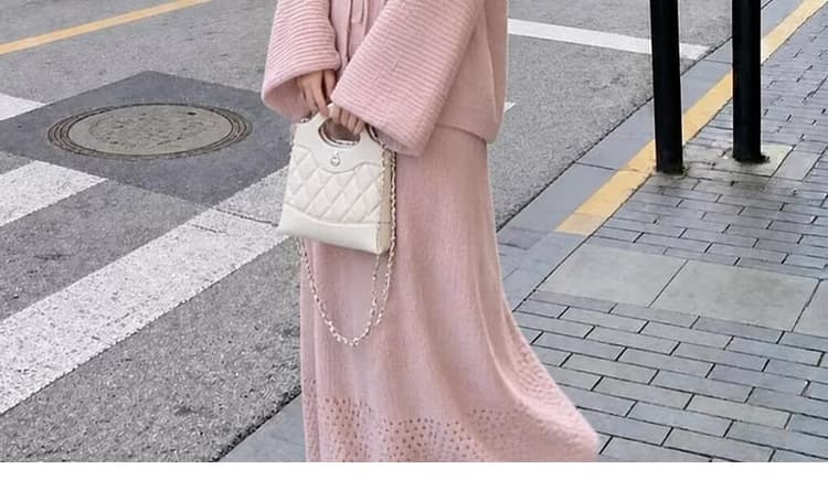 출산 착용 가을 겨울 조끼 원피스 2026 새로운 가을 임산부 맨위 패션 오픈 가디건 드레스 상세 이미지 5