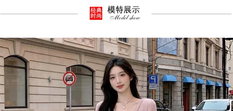 출산 착용 가을 겨울 조끼 원피스 2026 새로운 가을 임산부 맨위 패션 오픈 가디건 드레스 상세 이미지 18
