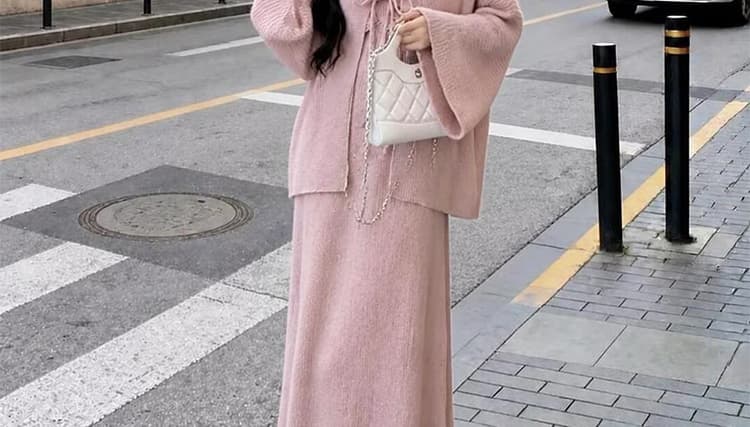 출산 착용 가을 겨울 조끼 원피스 2026 새로운 가을 임산부 맨위 패션 오픈 가디건 드레스 상세 이미지 35