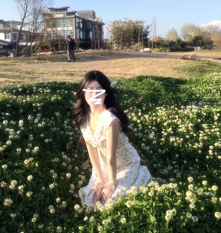 프랑스식 레트로 꽃무늬 드레스 여성 의류 여름 새로운 품격 V넥 레이스 레이스 허리 수축 슬림해 보이는 길다 치마 상세 이미지 6