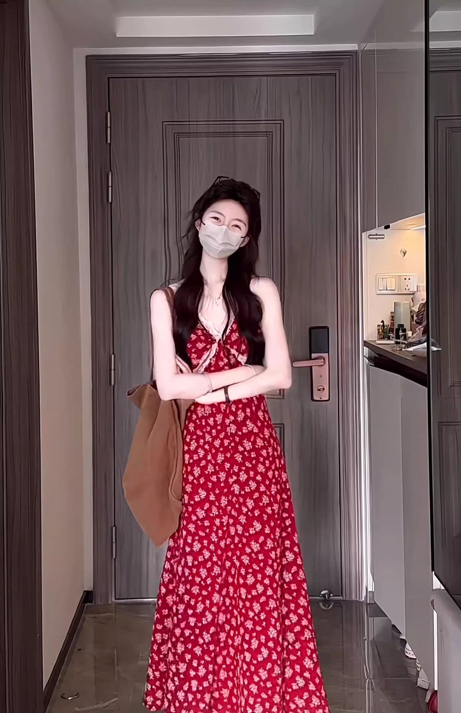 패치워크 슬립 프랑스식 레트로 드레스 여름 새로운 품격 몸매 가꾸기 슬림해 보이는 고급 디자인 센스 슬림해 보이는 치마 상세 이미지 5