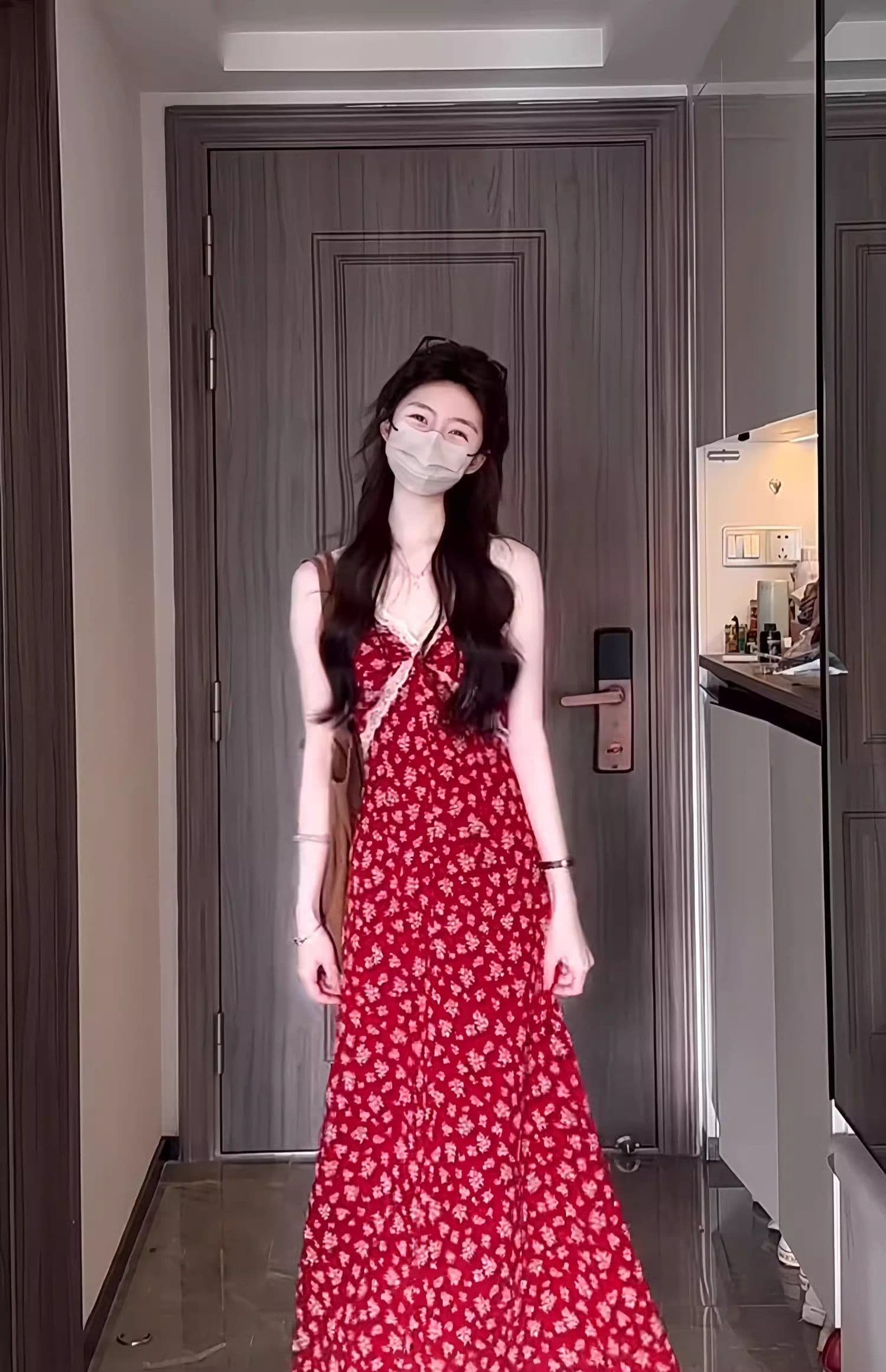패치워크 슬립 프랑스식 레트로 드레스 여름 새로운 품격 몸매 가꾸기 슬림해 보이는 고급 디자인 센스 슬림해 보이는 치마 상세 이미지 8