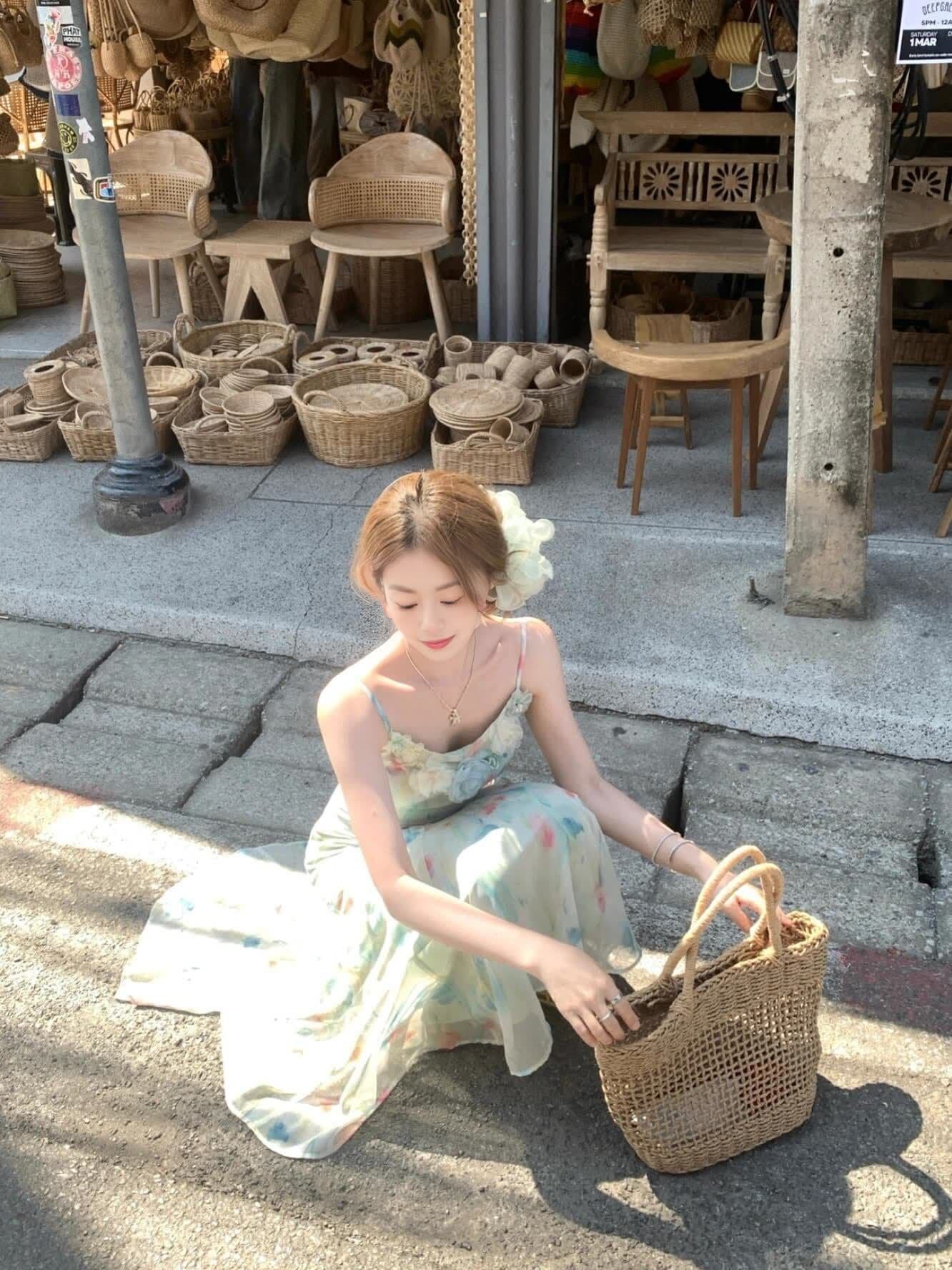 여행 휴가 바람 망사 꽃 슬립 여성 드레스 요정 품격 롱 코트 인어 꼬리 치마 봄 여름 새로운 상세 이미지 16