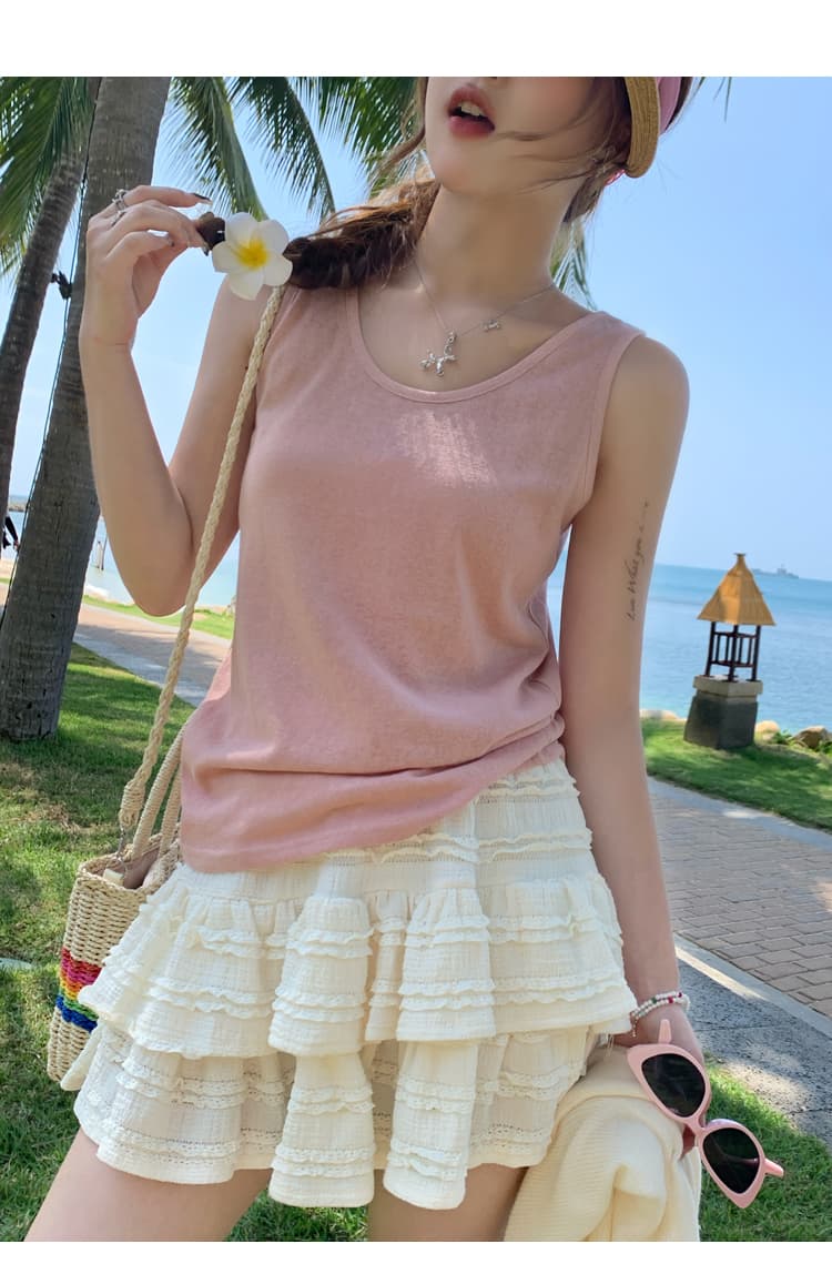 눈꽃 면 캐미솔 여름 외출용 새로운 루즈핏 표지 고기 만나는 인사이드 가져 가라. 민소매 티셔츠 얇은 스타일 맨위 상세 이미지 27