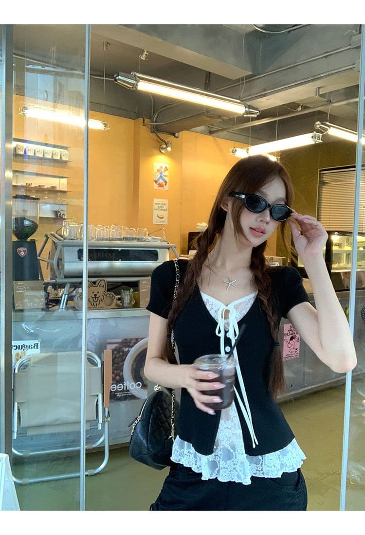 새로운 수묵화 강남 슬립 드레스 품격 헤일로 염색 우아한 센스 꽃무늬 롱 스커트 여름 오픈 가디건 투피스 세트 상세 이미지 5