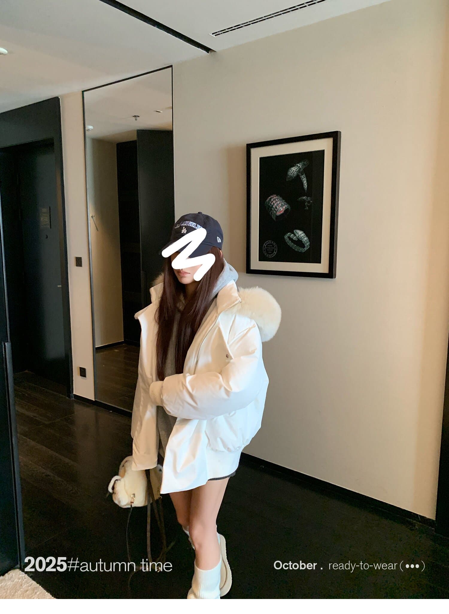 sunoneone 블루스 순간 여우 모피 칼라 쇼트 스타일 자이언트 잘 생긴 아래 면화 의류 여자 작은 키 재킷 상세 이미지 38