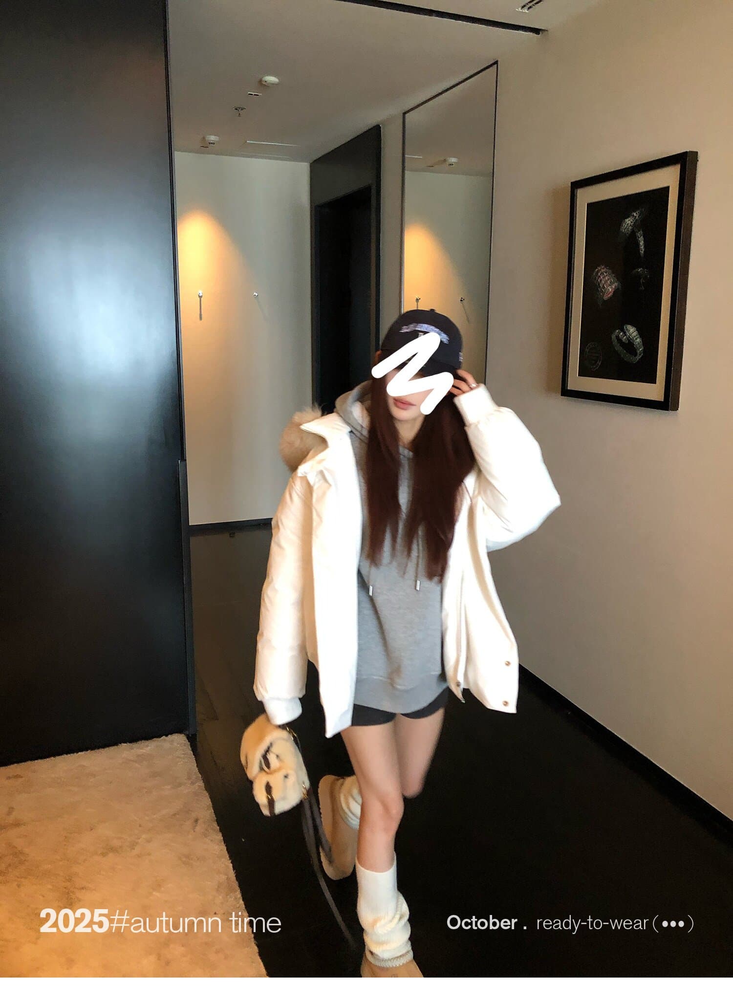 sunoneone 블루스 순간 여우 모피 칼라 쇼트 스타일 자이언트 잘 생긴 아래 면화 의류 여자 작은 키 재킷 상세 이미지 39
