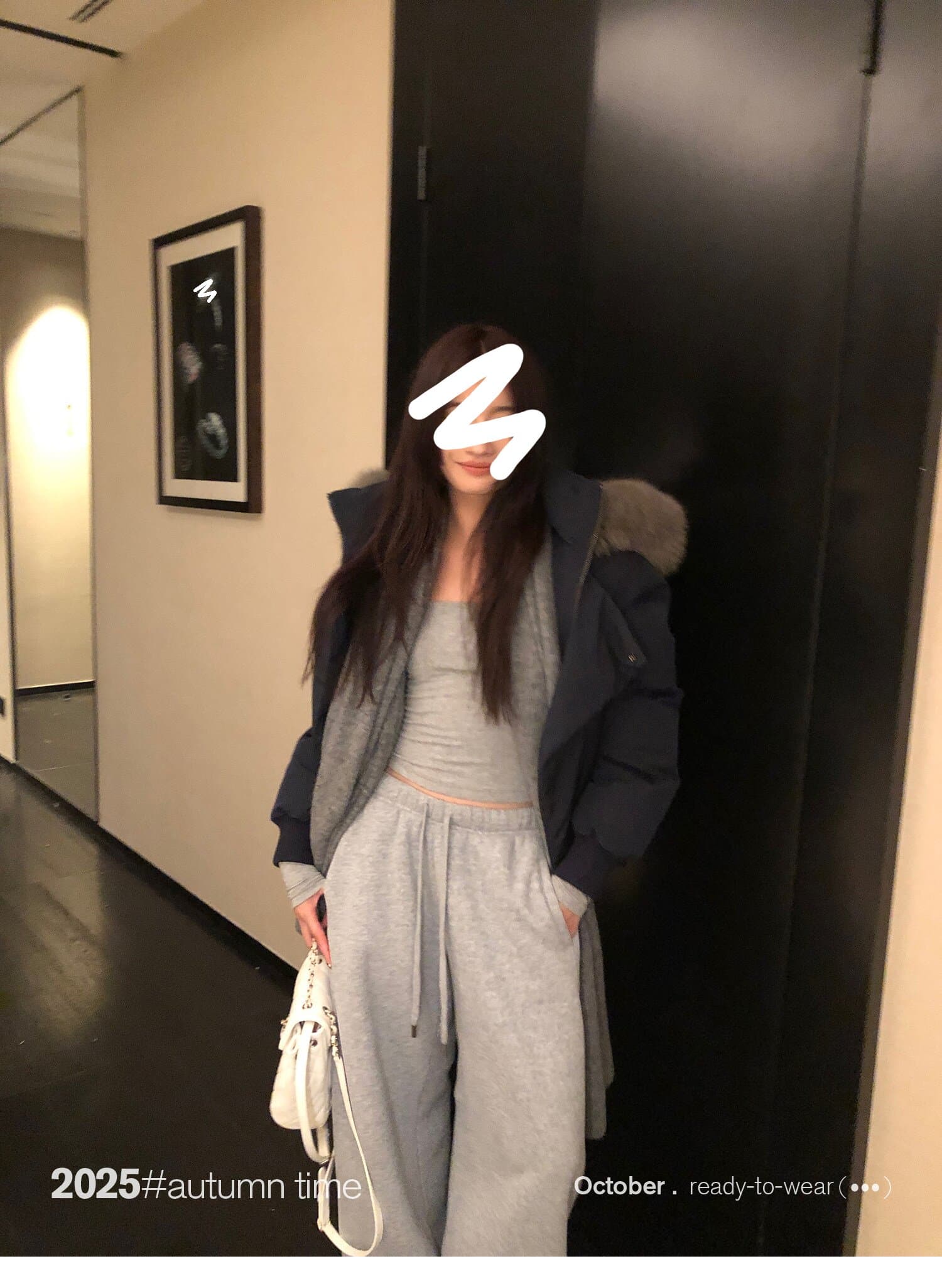 sunoneone 블루스 순간 여우 모피 칼라 쇼트 스타일 자이언트 잘 생긴 아래 면화 의류 여자 작은 키 재킷 상세 이미지 42