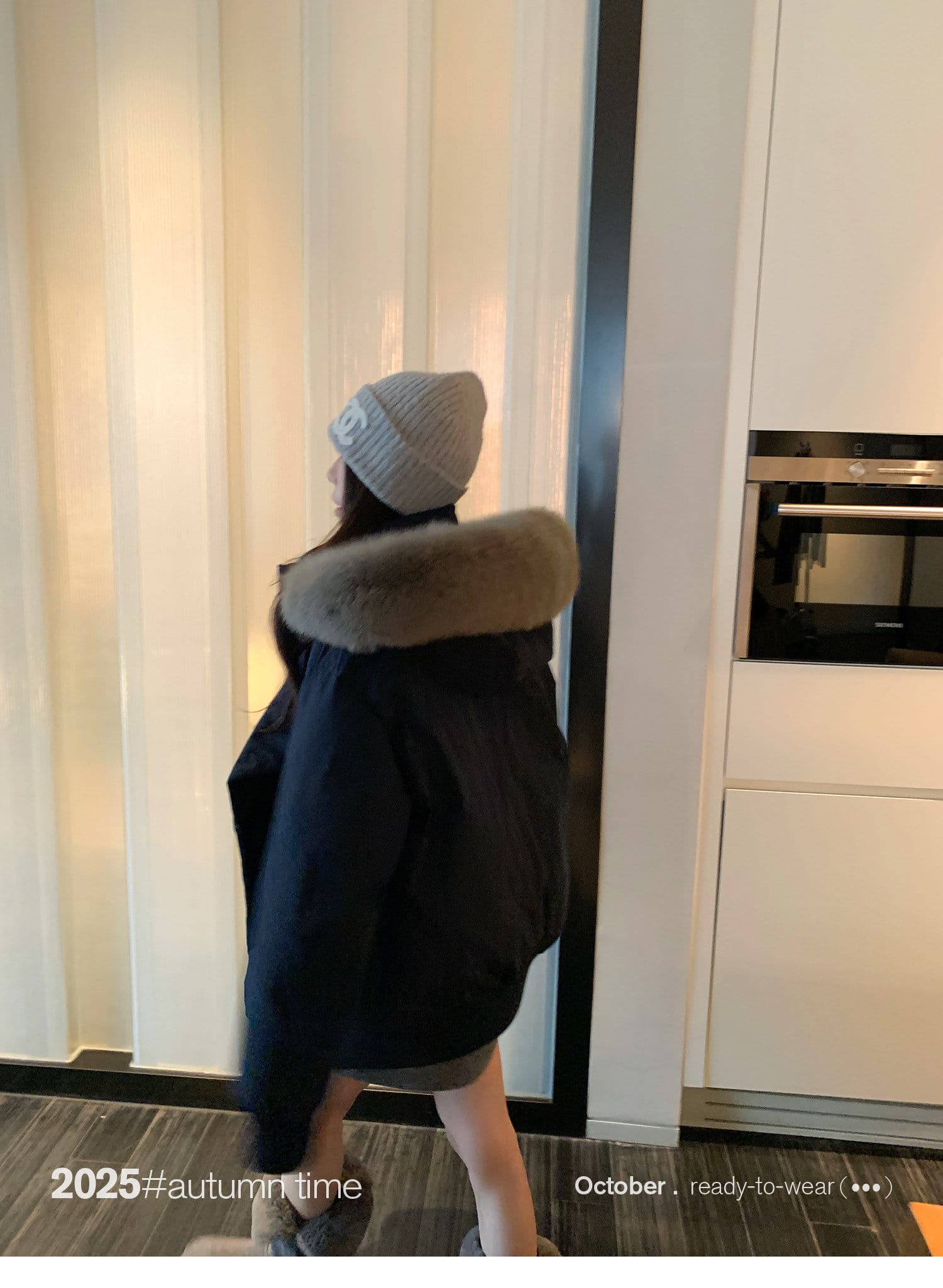 sunoneone 블루스 순간 여우 모피 칼라 쇼트 스타일 자이언트 잘 생긴 아래 면화 의류 여자 작은 키 재킷 상세 이미지 74