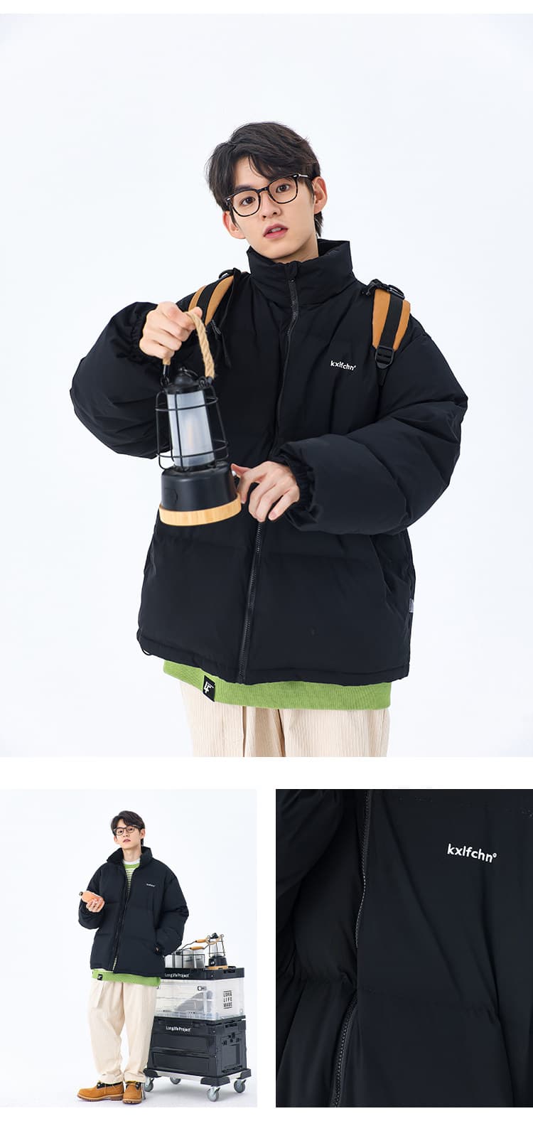 화이트 덕 다운 2026 새로운 스탠드 칼라 다운 재킷 쇼트 스타일 남녀 커플 조수 브랜드 두꺼운 빵 외투 상세 이미지 19