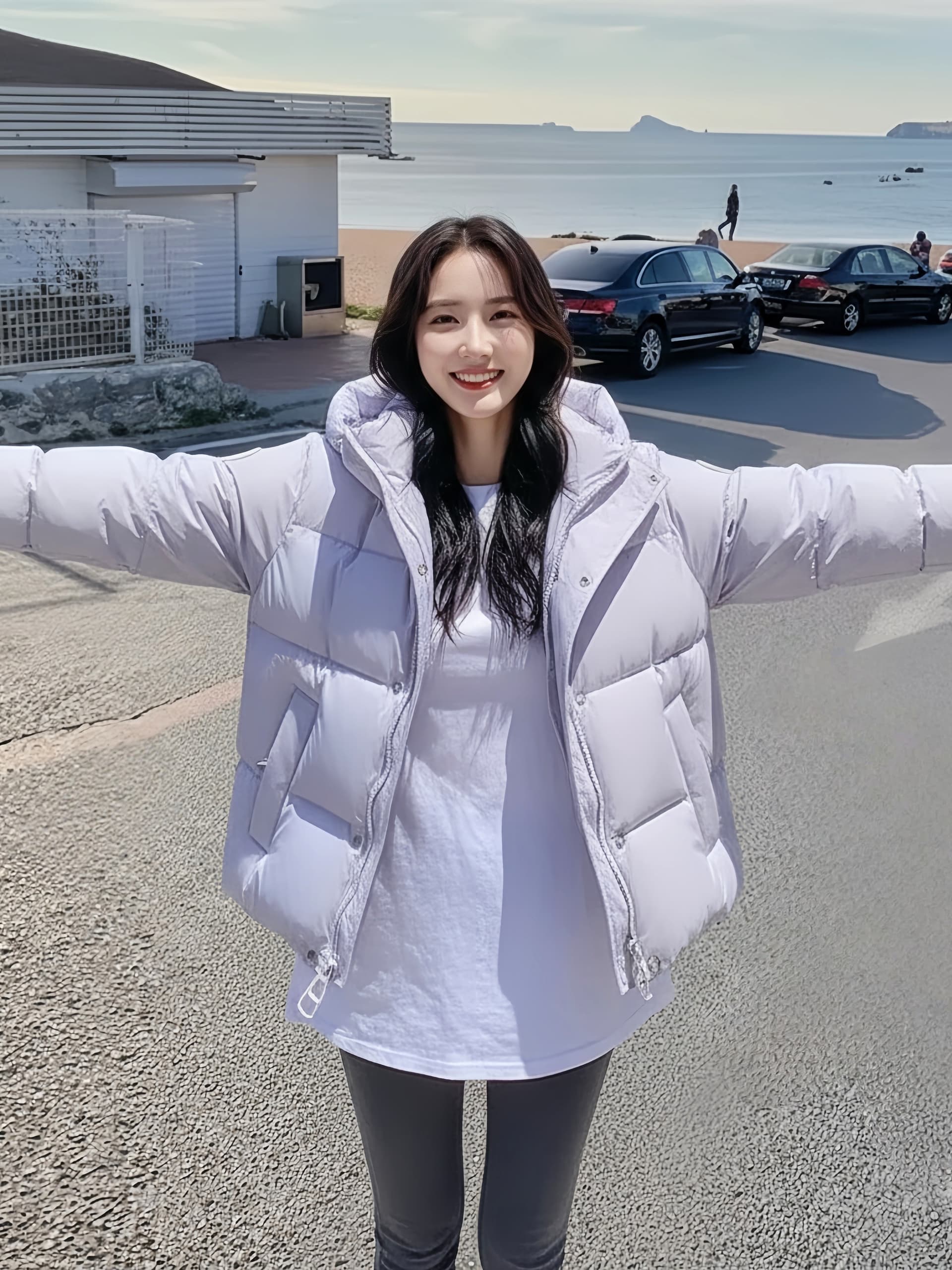 우유 씽 하는 소리 2026 겨울 보온 버블 푸 아래 면화 의류 여자 두꺼운 루즈핏 고급 센스 빵 외투 이미지 4