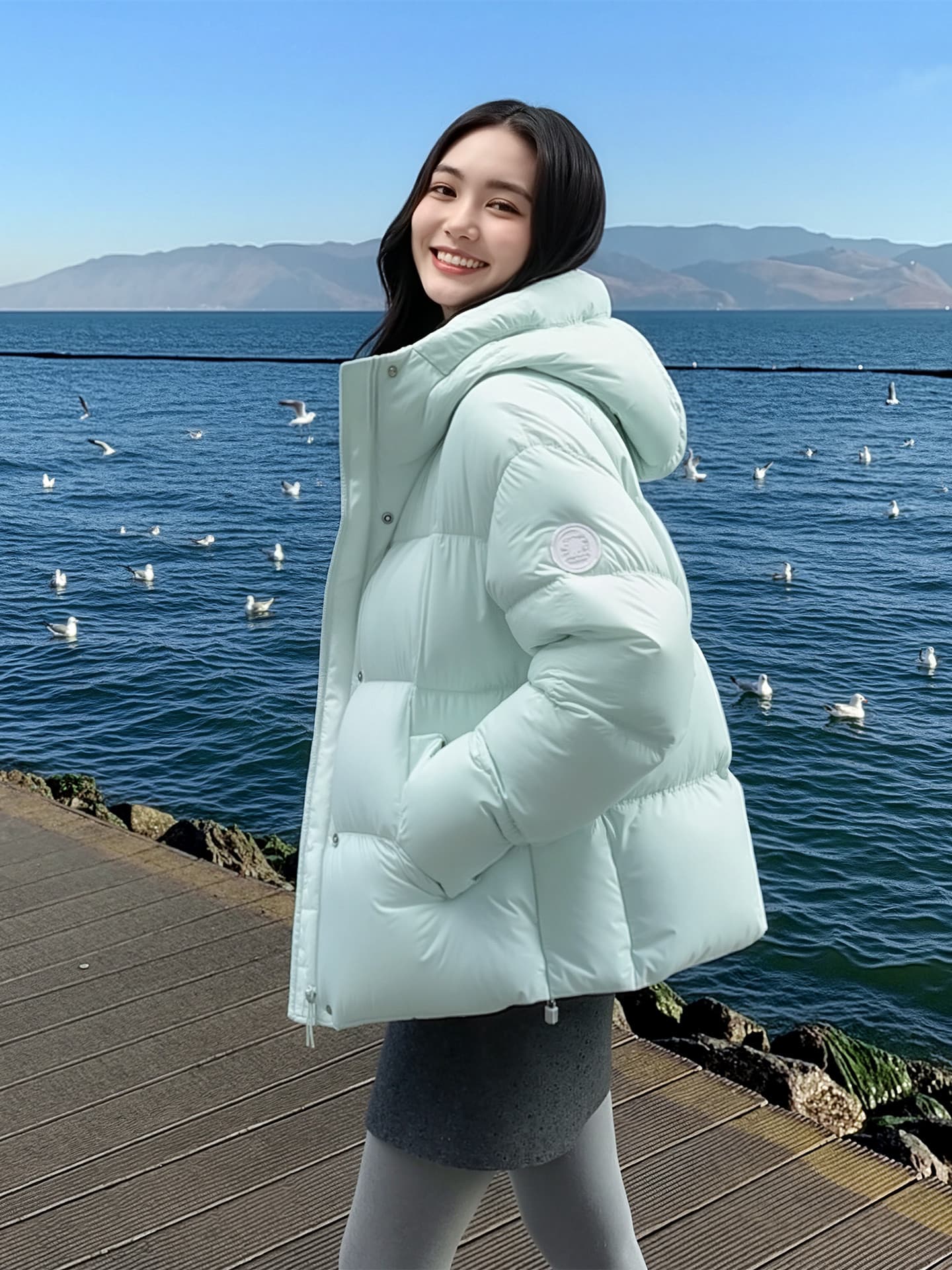 우유 씽 하는 소리 2026 겨울 보온 버블 푸 아래 면화 의류 여자 두꺼운 루즈핏 고급 센스 빵 외투 상세 이미지 14