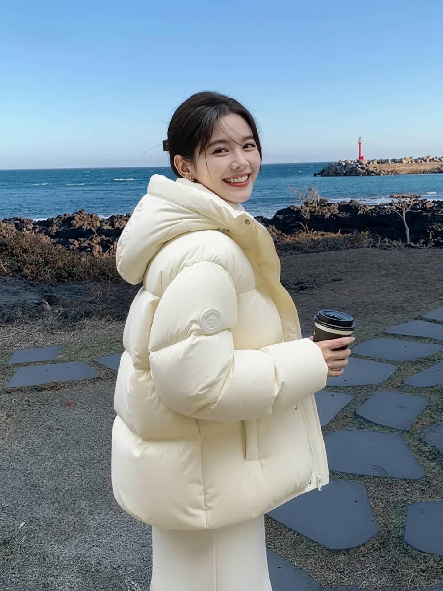 우유 씽 하는 소리 2026 겨울 보온 버블 푸 아래 면화 의류 여자 두꺼운 루즈핏 고급 센스 빵 외투 상세 이미지 15