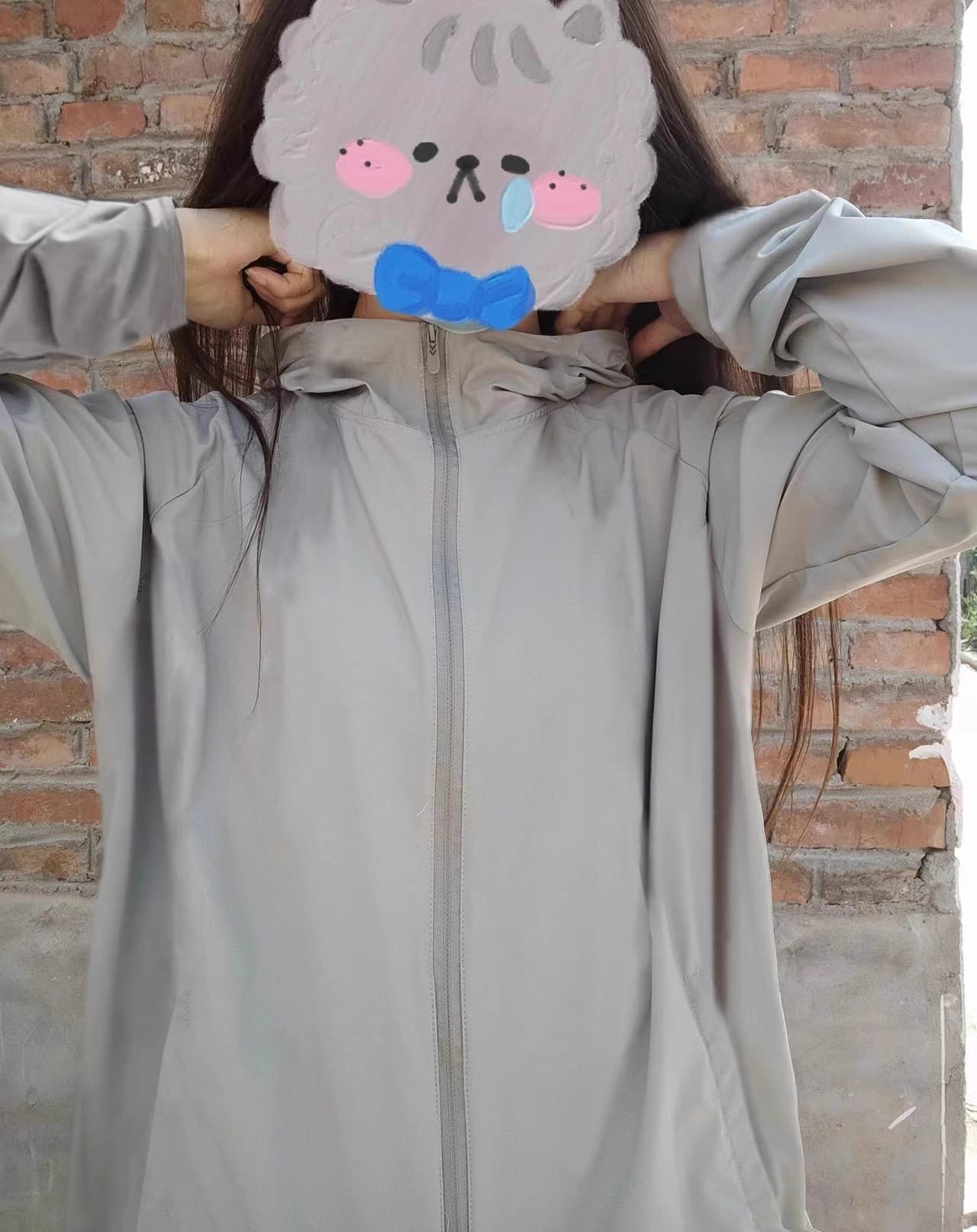 원본 것 원단 자외선 차단 의류 여성 새로운 통기성 차가운 센스 얇고 가벼운 재킷 야외 햇빛 가리개 루즈핏 자외선 차단 복 상세 이미지 3