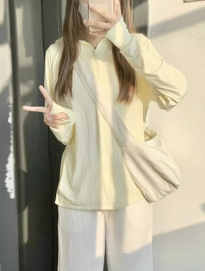 원본 원료 자외선 차단 여자 여름 얇은 스타일 루즈핏 국방 자외선 긴팔 재킷 얇은 스타일 오픈 가디건 자외선 차단 복 상세 이미지 2