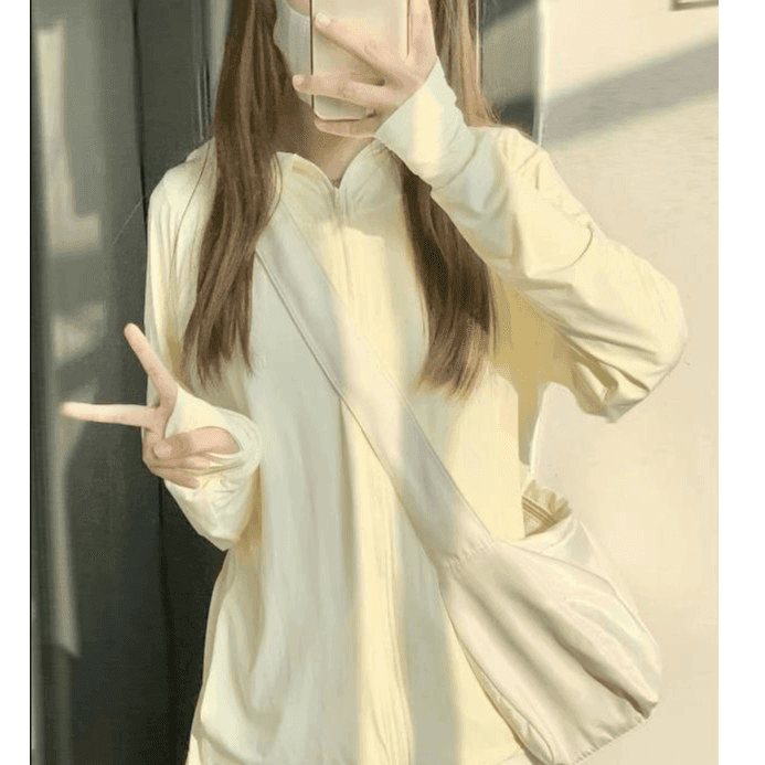 원본 원료 자외선 차단 여자 여름 얇은 스타일 루즈핏 국방 자외선 긴팔 재킷 얇은 스타일 오픈 가디건 자외선 차단 복 상세 이미지 13