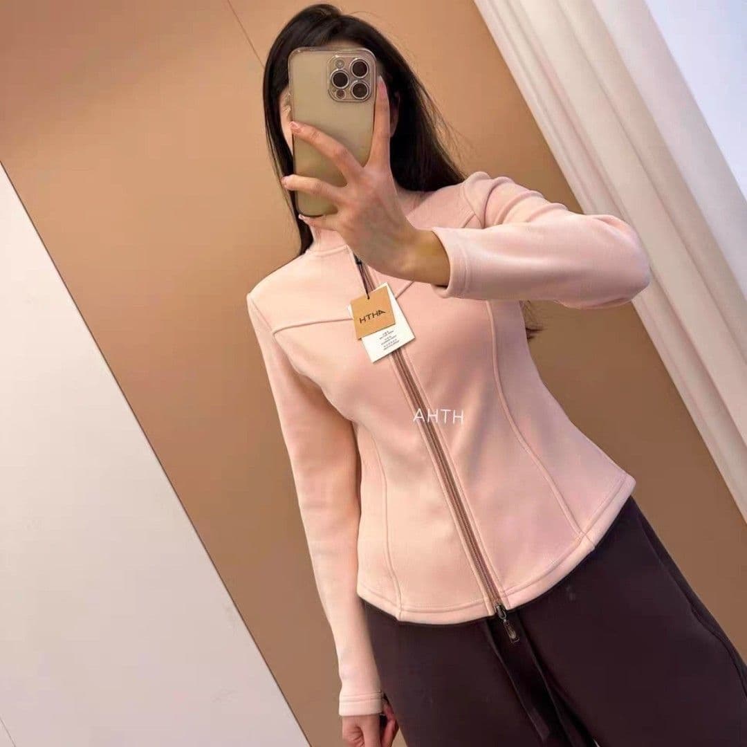 2026 가을 여성 스탠드 칼라 더블 지퍼 몸매 가꾸기 재킷 흑연 알켄 작은 예쁜 허리 재킷 상세 이미지 10