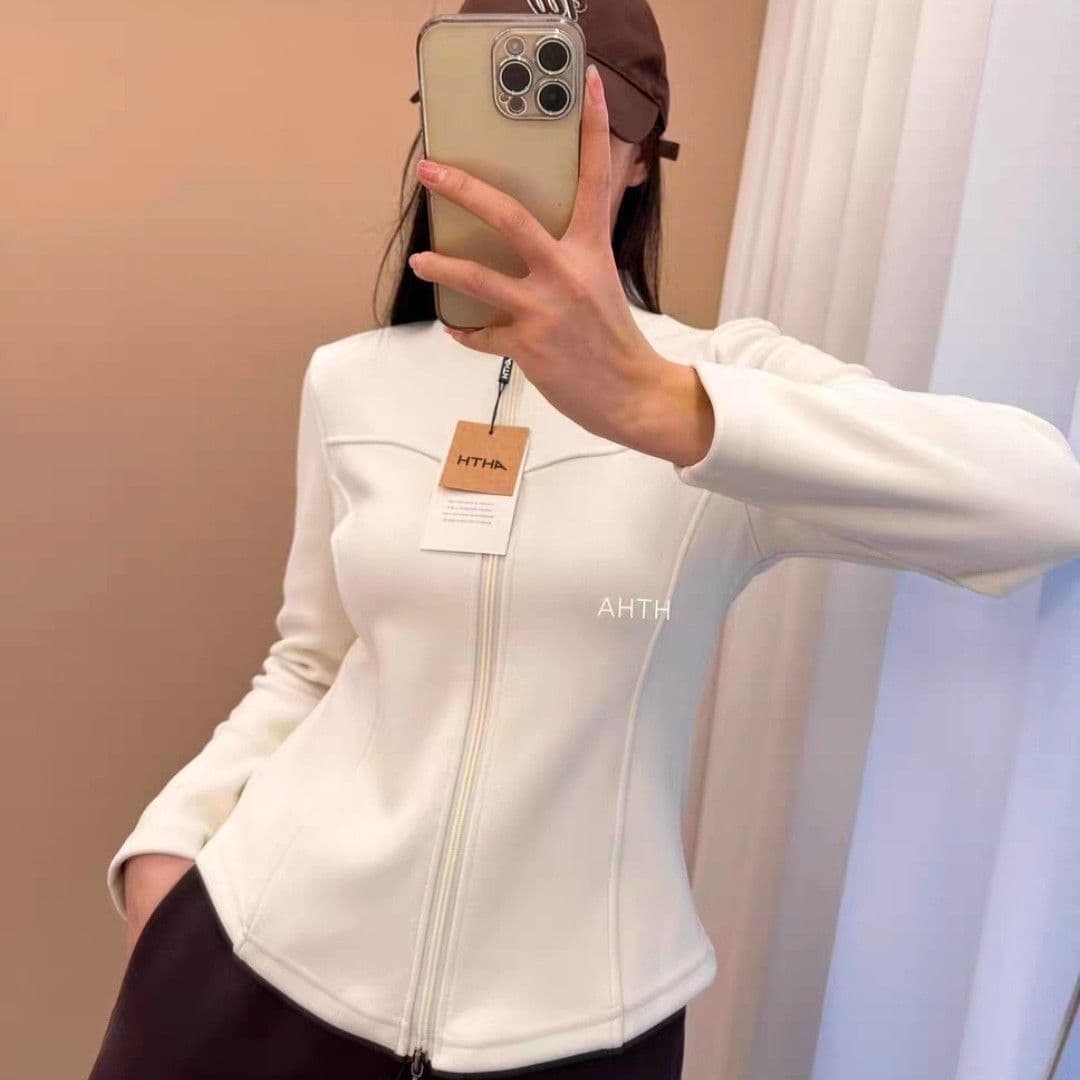 2026 가을 여성 스탠드 칼라 더블 지퍼 몸매 가꾸기 재킷 흑연 알켄 작은 예쁜 허리 재킷 상세 이미지 13