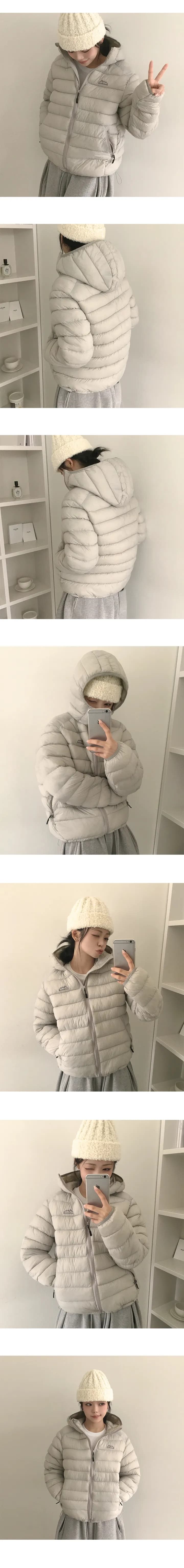한국 chic 아래 면화 의류 여성 겨울 25 새로운 얇고 가벼운 후드 작은 목화 진딧물 루즈핏 패션 다운 재킷 상세 이미지 6