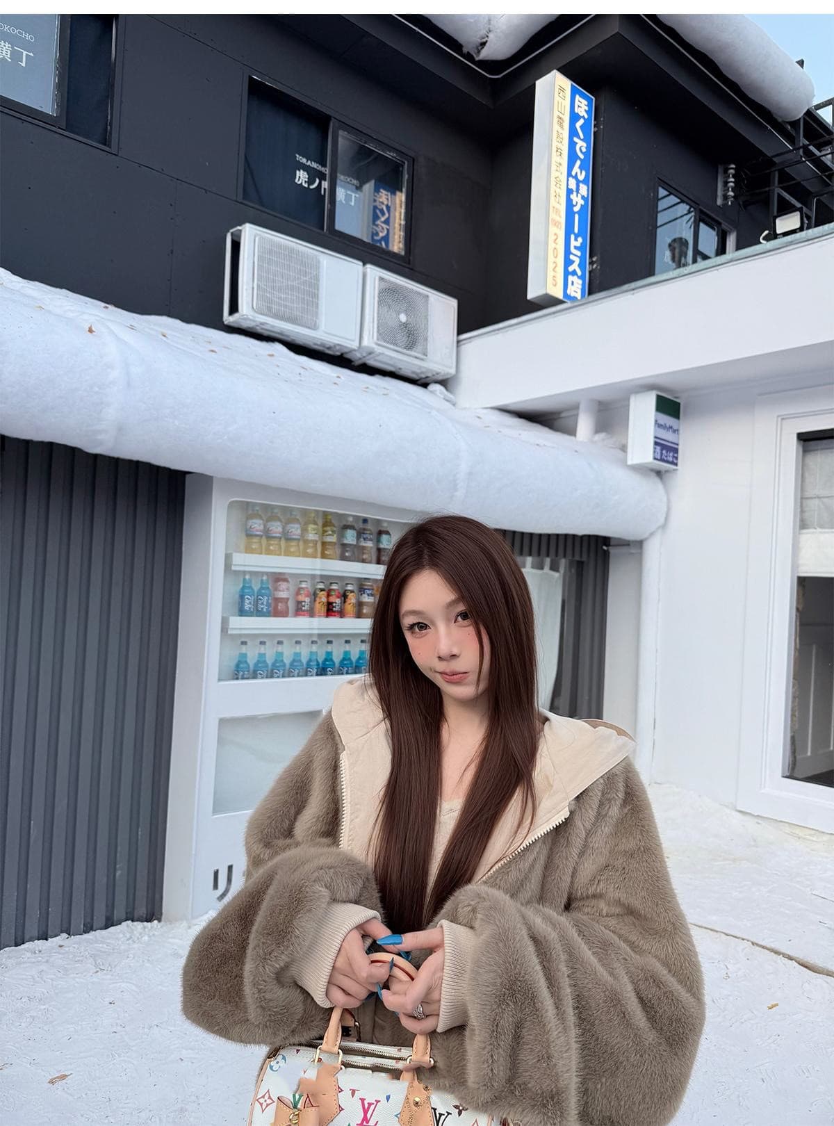 눈 국가 따뜻한 겨울 양면 착용 무거운 두꺼운 좌 산 조각 워싱 면 의류 재킷 재킷 수달 털 다용도 여성 상세 이미지 24