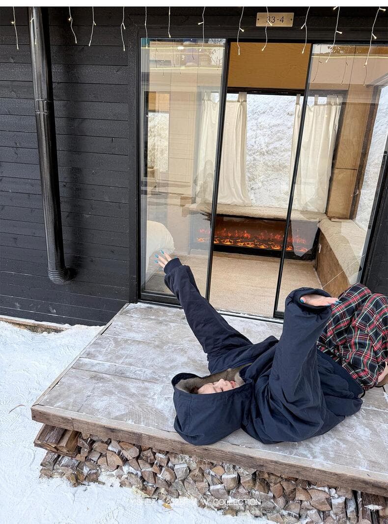 눈 국가 따뜻한 겨울 양면 착용 무거운 두꺼운 좌 산 조각 워싱 면 의류 재킷 재킷 수달 털 다용도 여성 상세 이미지 42