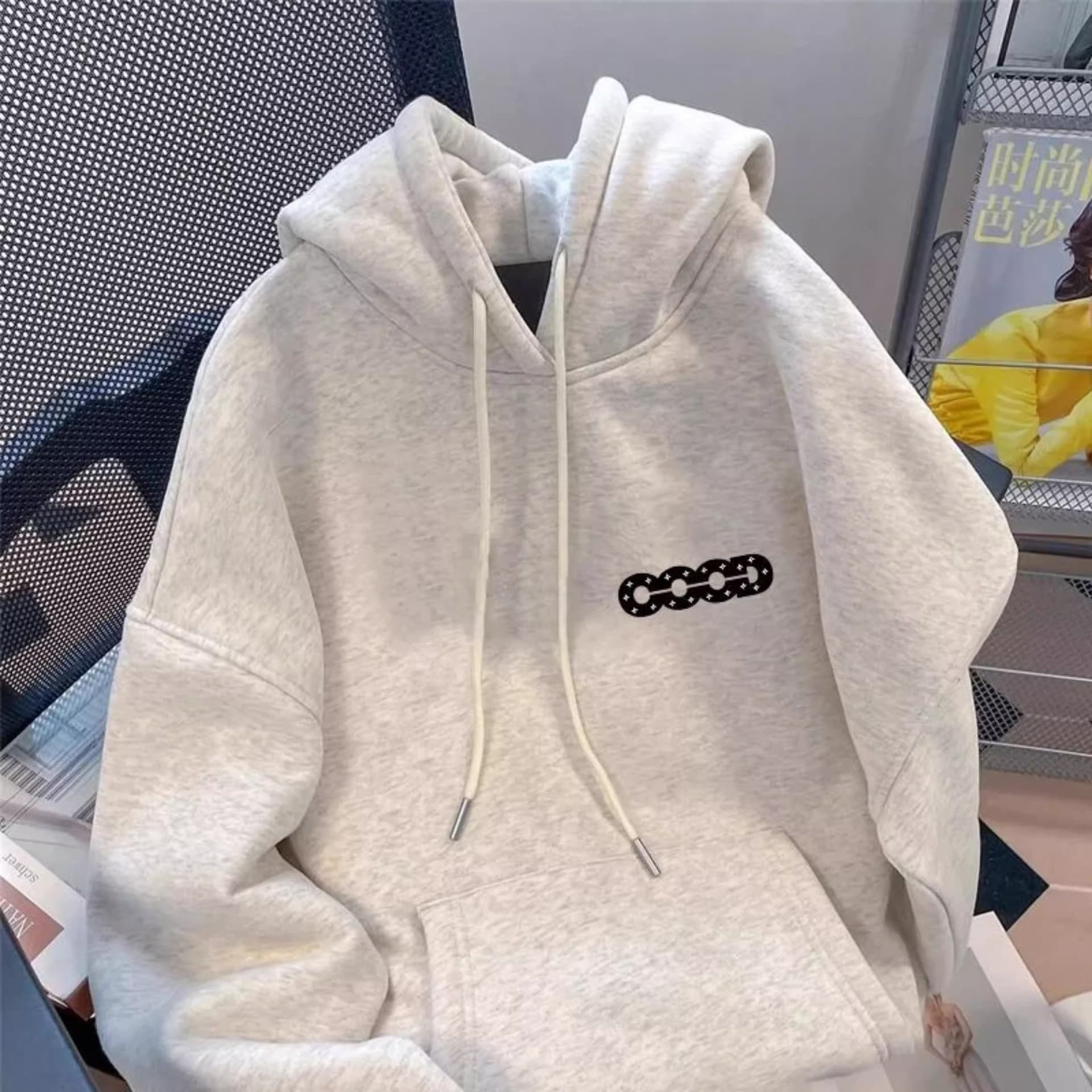 국방 Mianhua 면 복합 우유 실크 300 그램 은 여우 플러시 400g 루즈핏 가을 겨울 다용도 후드 티 스웨터 이미지 4