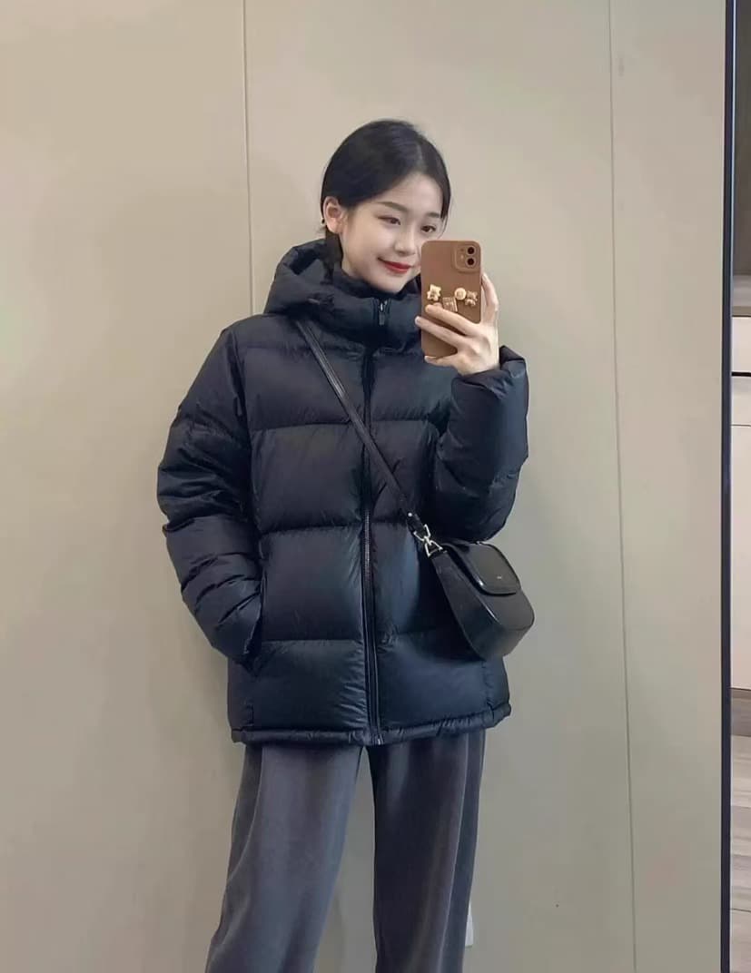 핑크색 쇼트 스타일 화이트 덕 다운 커플 다운 재킷 여성 2026 겨울 새로운 두꺼운 패딩 재킷 보온 후드 재킷 상세 이미지 4