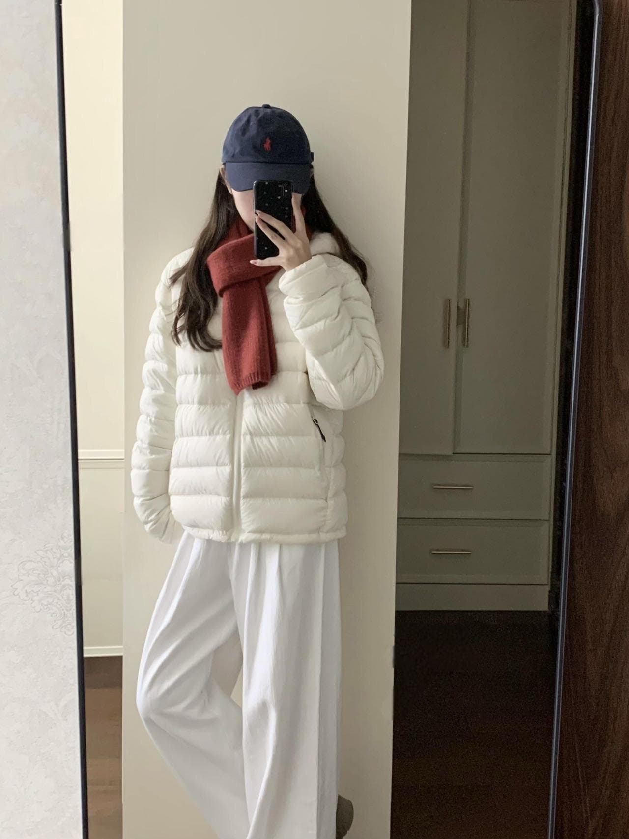 화이트 덕 다운 갈비 살 다운 재킷 여성 겨울 커플 재킷 얇고 가벼운 루즈핏 새로운 2026 후드 두꺼운 작은 키 상세 이미지 34