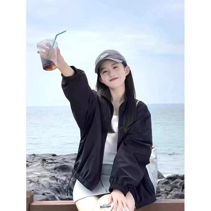 아름다움 라드. 검정색 스탠드 칼라 요금 외투 새로운 봄 가을 쇼트 스타일 운동 재킷 맨위 캐주얼 표지 고기 상세 이미지 6