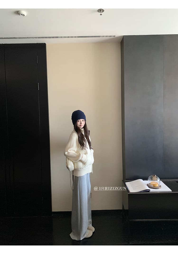 한 부서 슈퍼 잘 생긴 면 의류 여성 2026 새로운 겨울 니트 슬리브 면 옷 작은 키 목화 진딧물 두꺼운 겨울 의류 재킷 상세 이미지 31