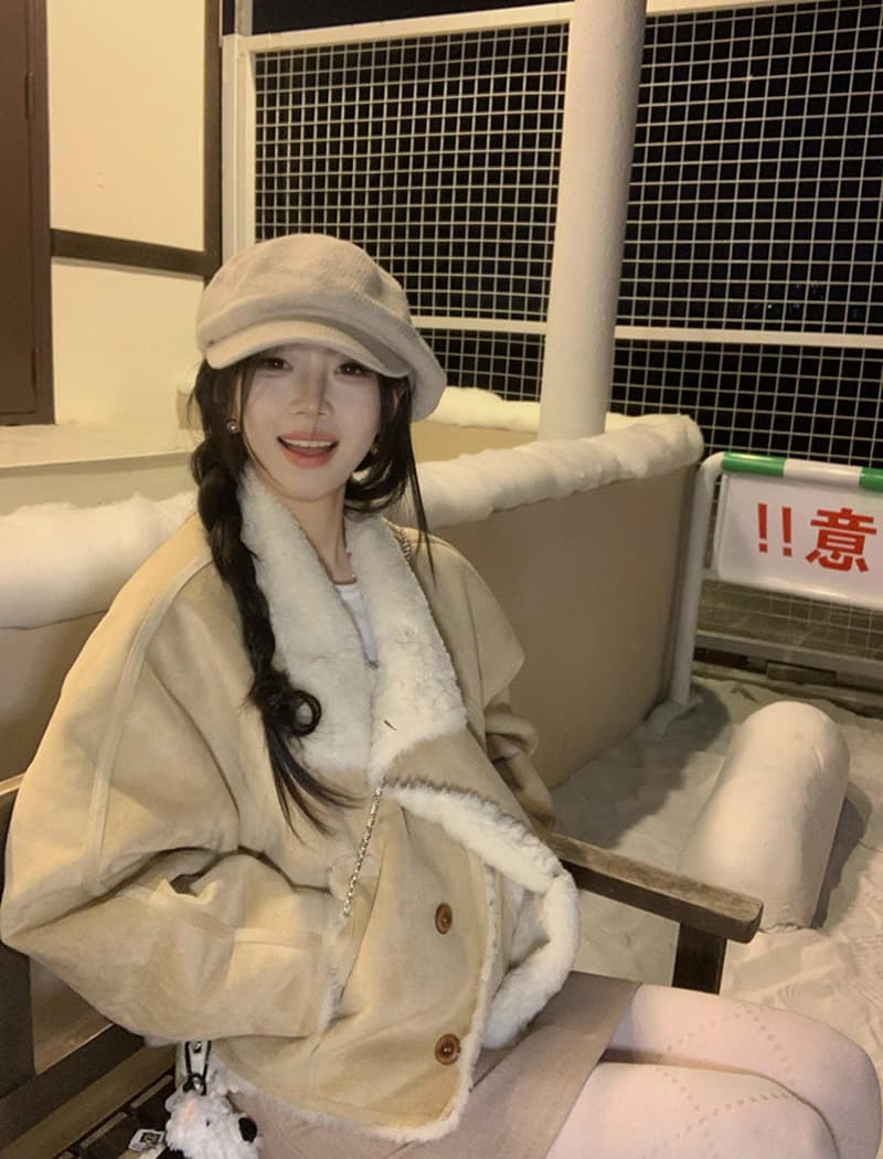 한 부서 흐름 지불 연령 감소 품격 다용도 재킷 고급 센스 보온 섹션 두꺼운 오픈 가디건 섹션 슈퍼 잘 생긴 여성 셔츠 상세 이미지 3