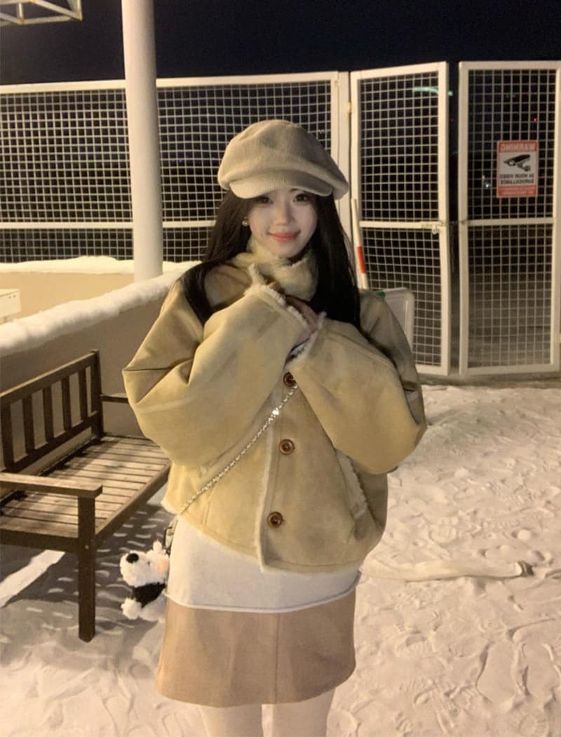 한 부서 흐름 지불 연령 감소 품격 다용도 재킷 고급 센스 보온 섹션 두꺼운 오픈 가디건 섹션 슈퍼 잘 생긴 여성 셔츠 상세 이미지 4