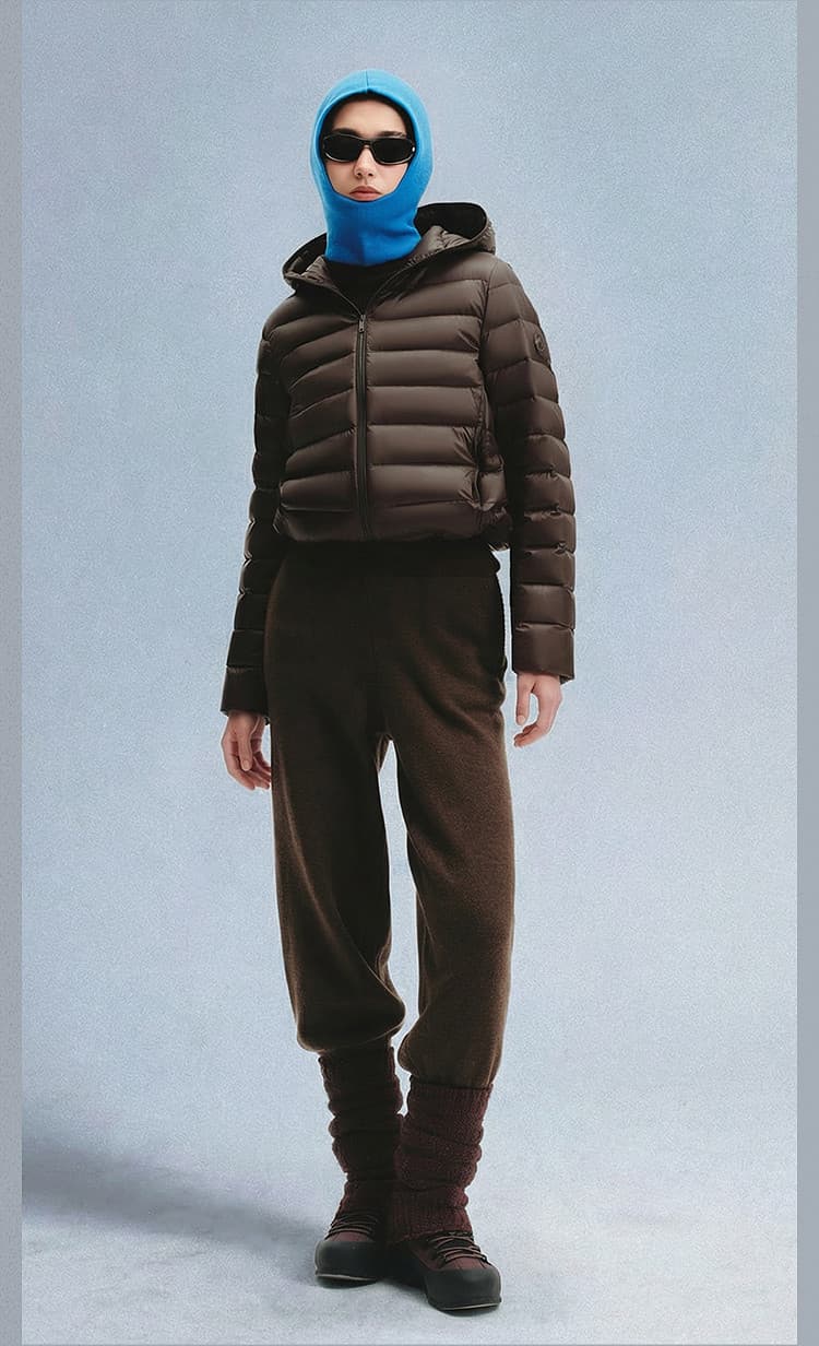 90 화이트 덕 다운 작은 거북이 웨이브 부문 빛 2026 새로운 여성 후드 갈비 살 기사 다운 재킷 높음 펀 쇼트 스타일 상세 이미지 7
