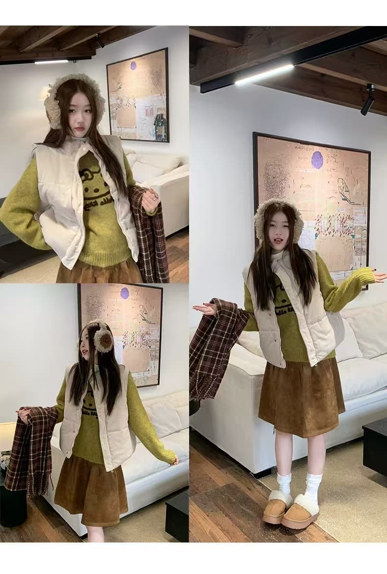 대외 무역 폭발 한 부서 새로운 가을 겨울철 코듀로이 아래 면화 의류 면 조끼 여자 어깨 재킷 조끼 여성 상세 이미지 8