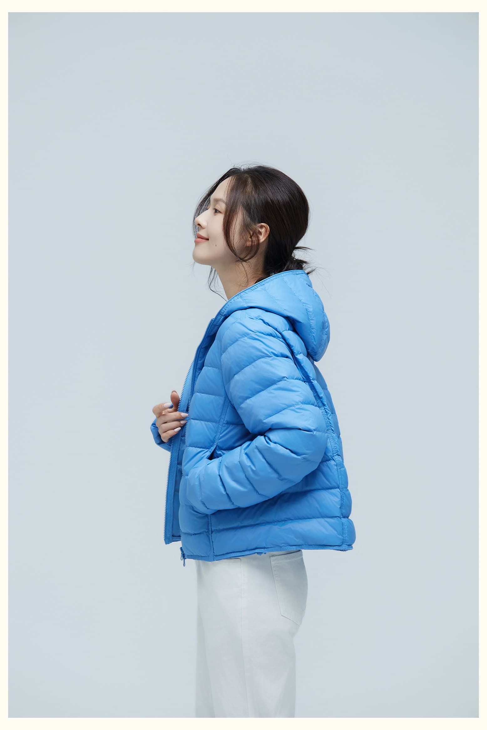 95 화이트 덕 다운 빛 노래 asqb 갈비 살 쇼트 스타일 다운 재킷 여성 2026 새로운 보온 후드 패션 얇고 가벼운 재킷 상세 이미지 15