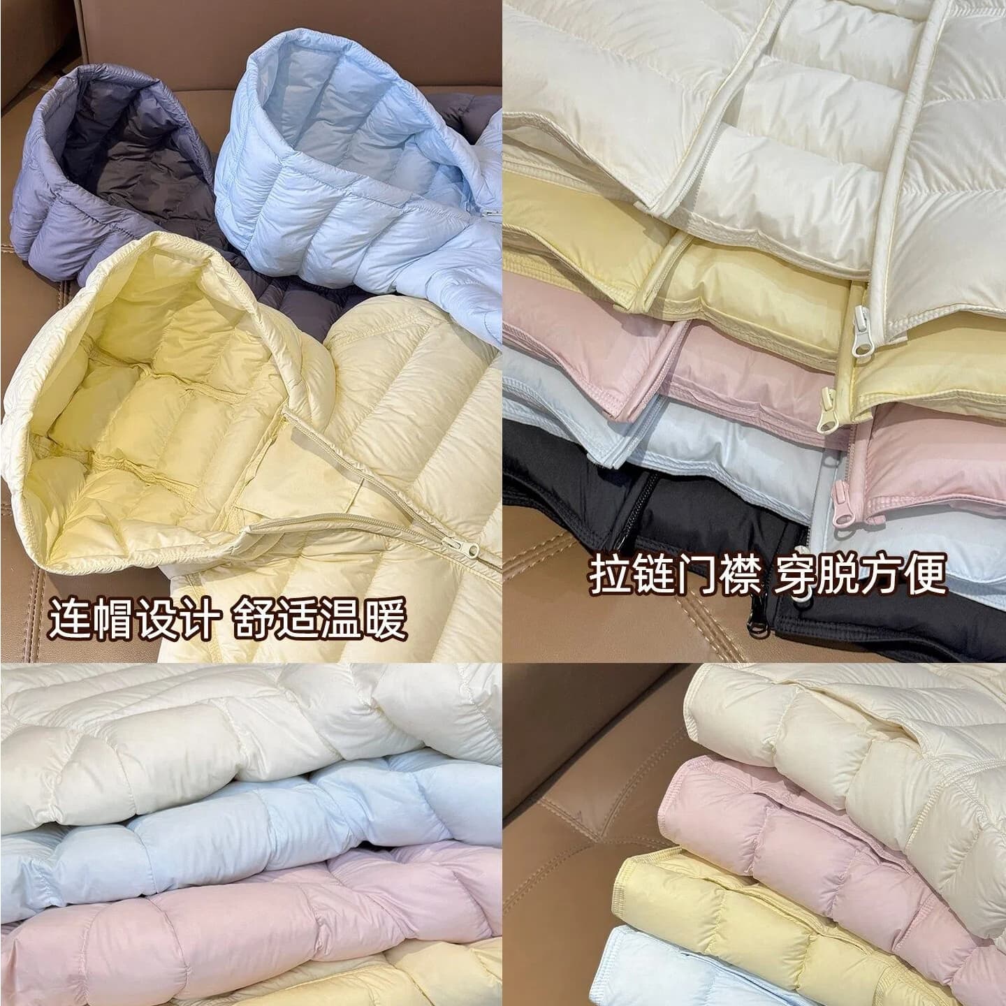 90 화이트 덕 다운 후드 갈비 살 섹션 작은 예쁜 허리 재킷 다운 재킷 여성 짧은 허리 수축 슬림해 보이는 몸매 가꾸기 2026 새로운 이미지 6