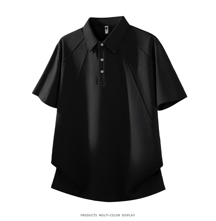 2026 새로운 빛 럭셔리 패치워크 차가운 센스 모달 젤리 면 반팔 폴로 칼라 남자 POLO 셔츠 맞춤 에디션 상세 이미지 10